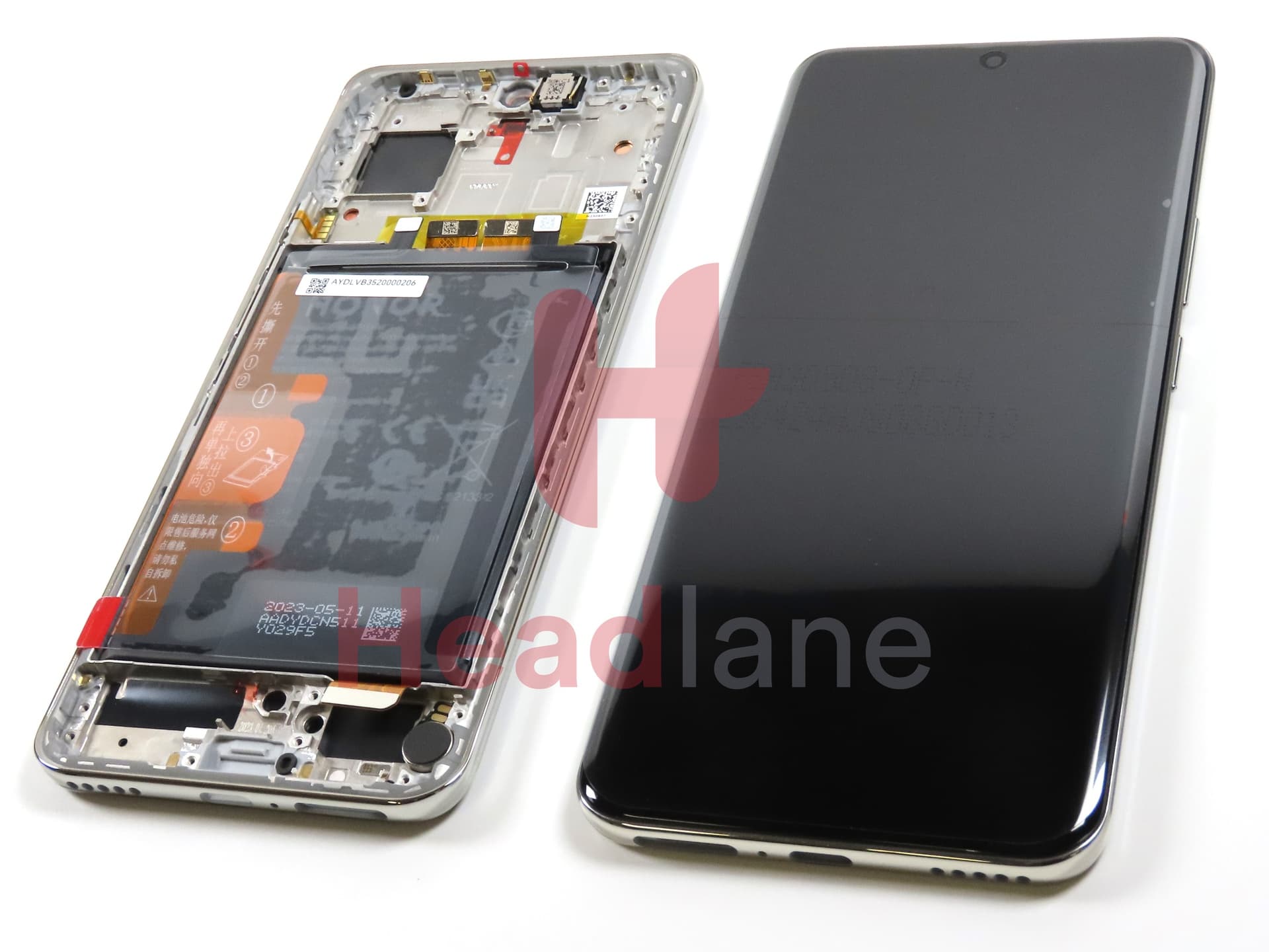 Honor 90 LCD Display / Screen + Touch + Battery - Silver - view 2