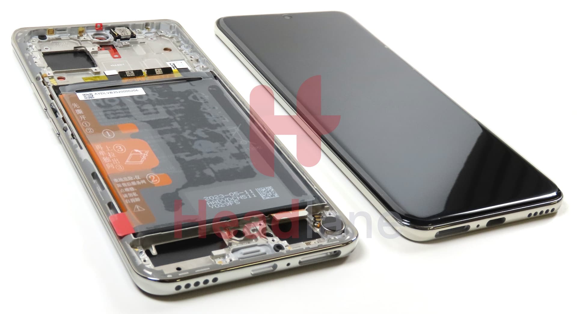 Honor 90 LCD Display / Screen + Touch + Battery - Silver - view 3