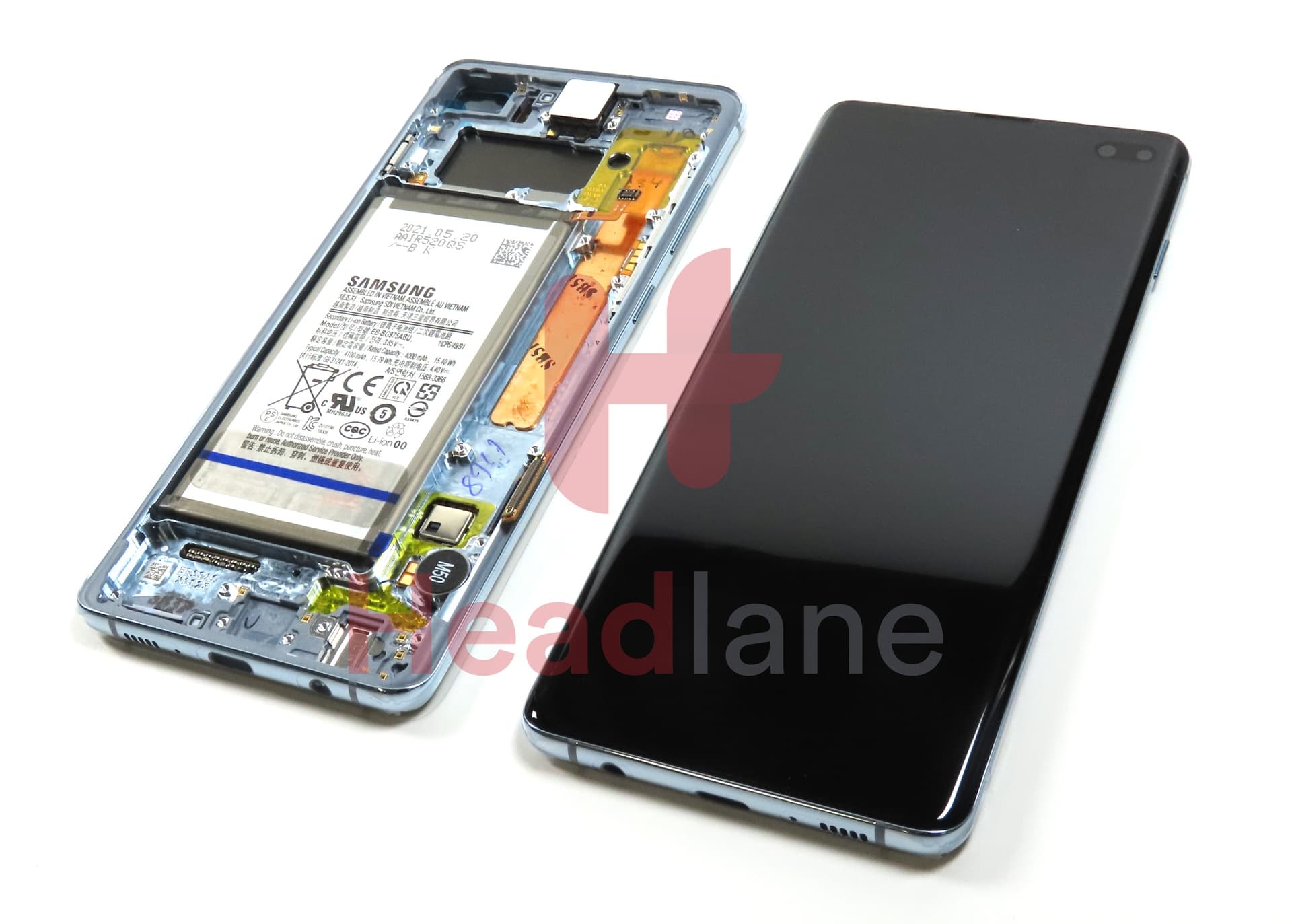 Samsung SM-G975 Galaxy S10+ / S10 Plus LCD Display / Screen + Touch + Battery - Prism Blue - view 2