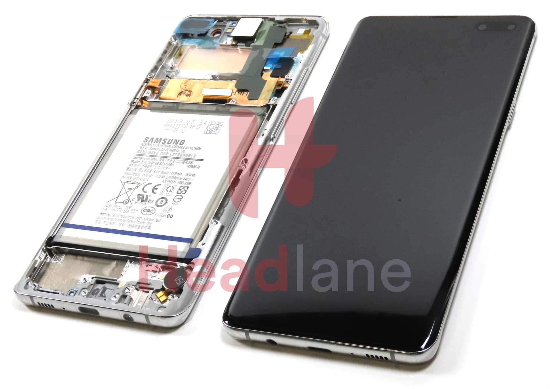 Samsung SM-G977 Galaxy S10 5G LCD Display / Screen + Touch + Battery - Crown Silver - view 3