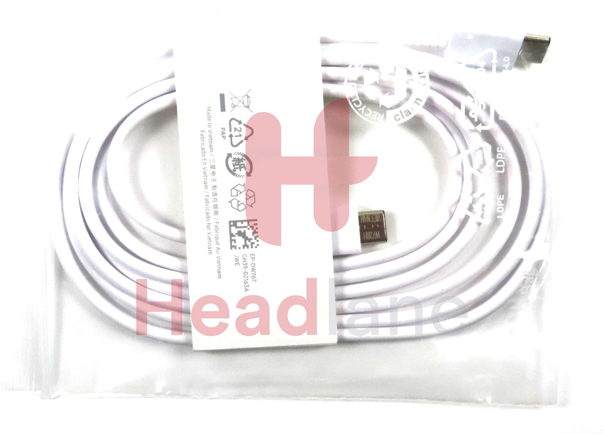 Samsung USB-C to USB-C Cable EP-DW767JWE - White - view 2