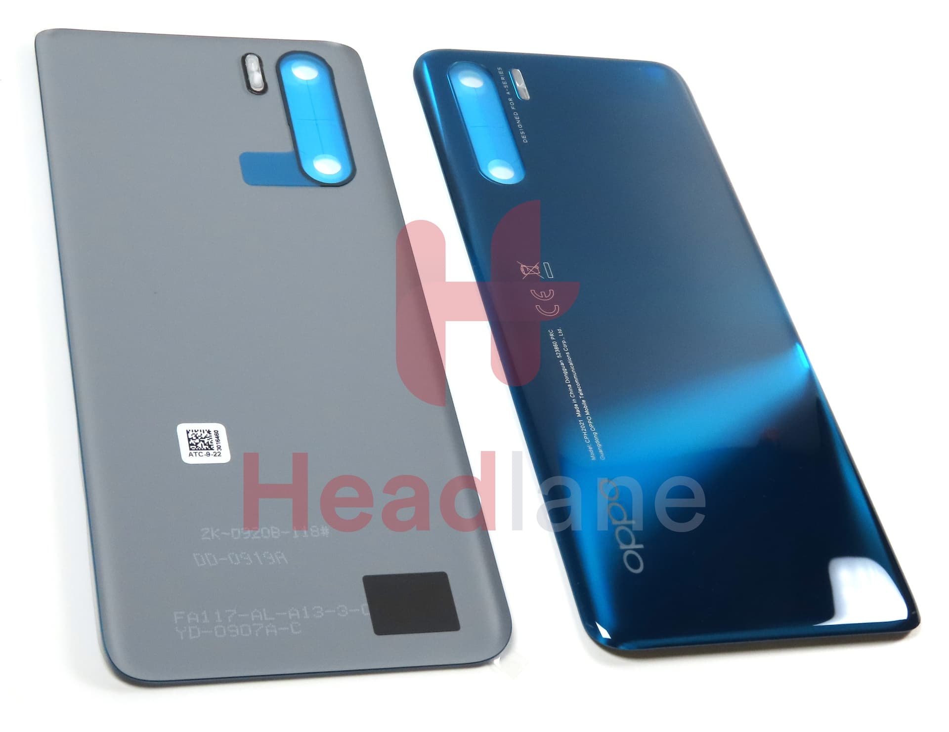 Oppo CPH2021 A91 Back / Battery Cover - Blue - view 2