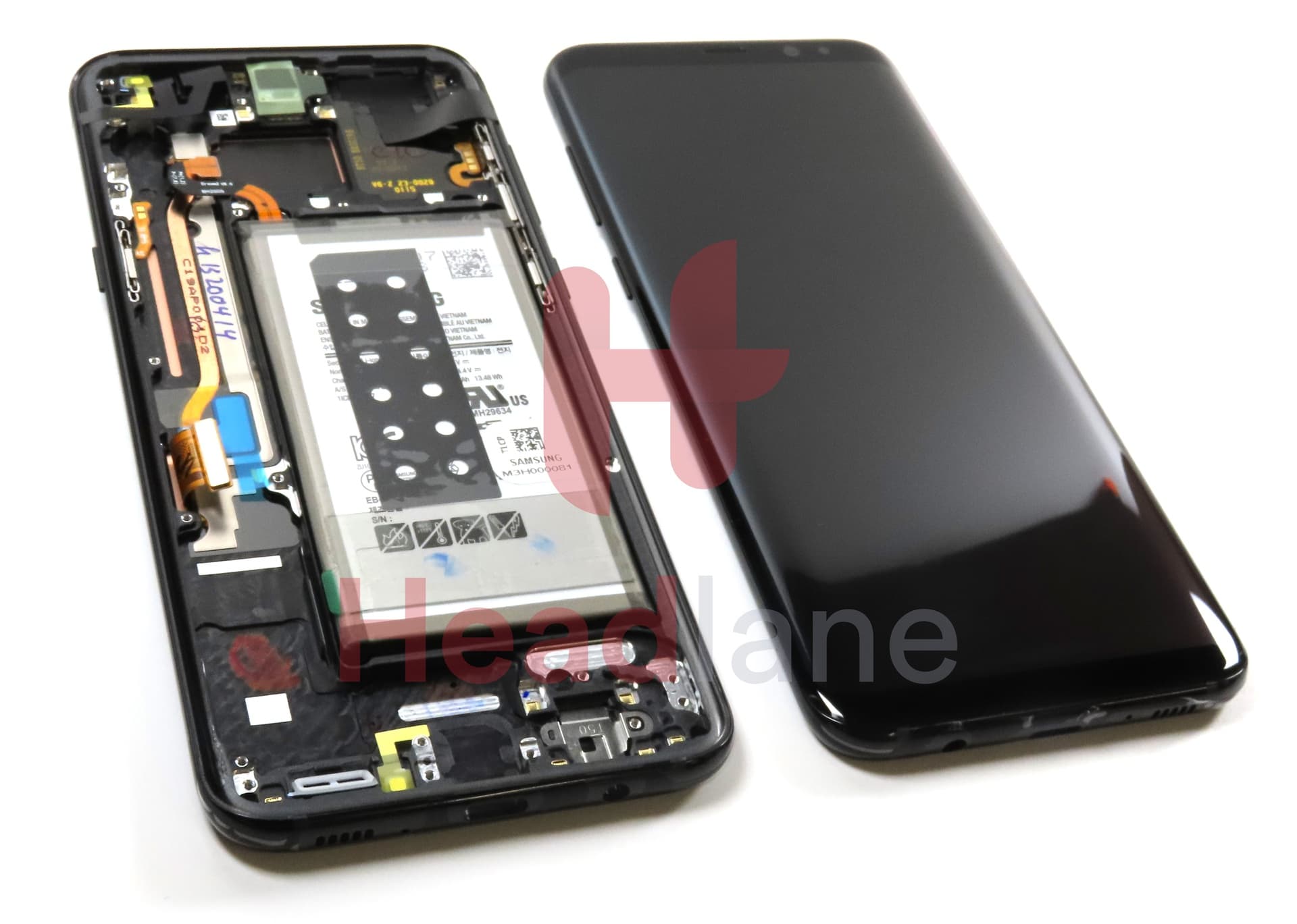 Samsung SM-G955 Galaxy S8+ LCD Display / Screen + Touch + Battery - Black - view 3