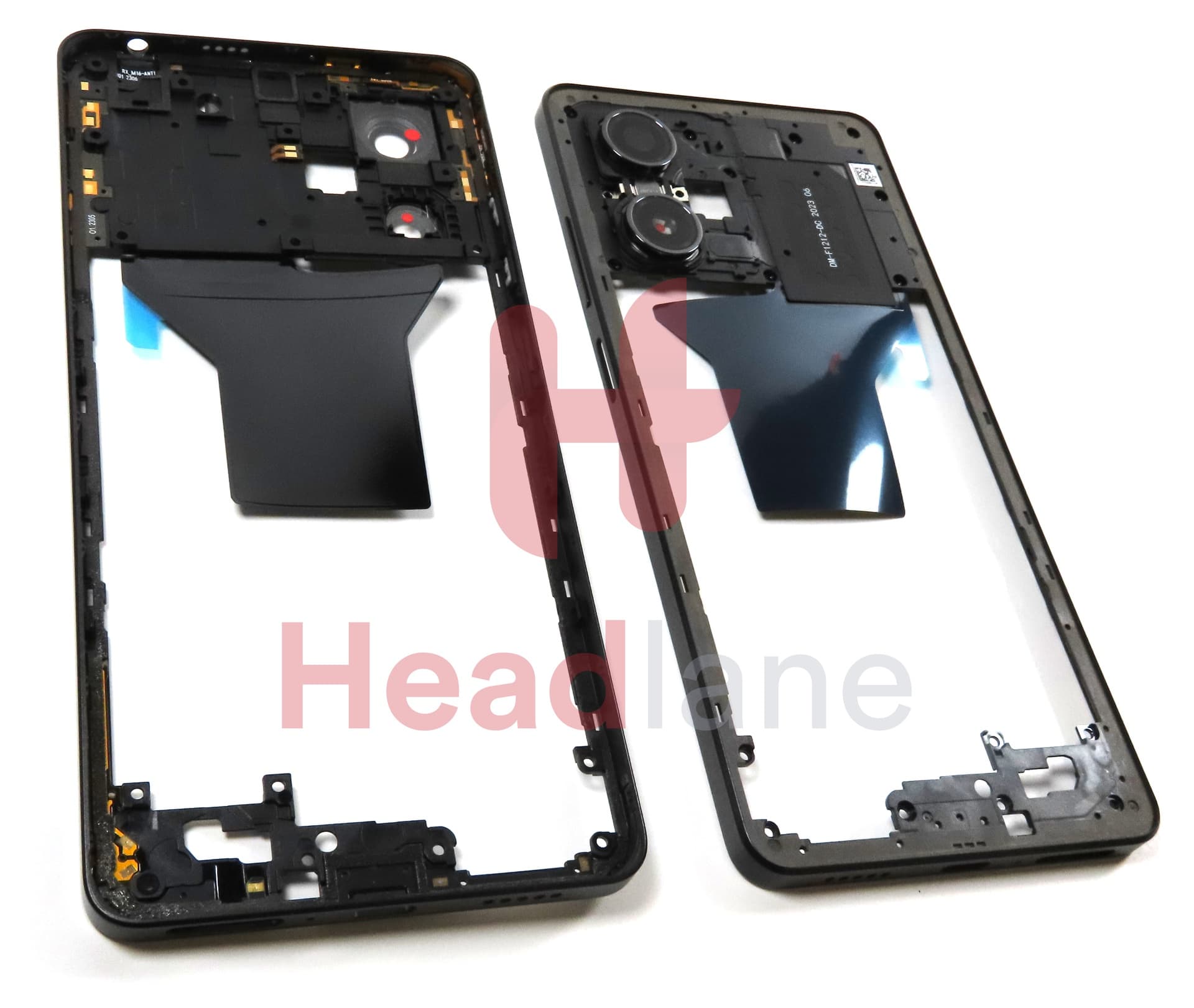 Xiaomi Redmi Note 12 Pro 5G Middle Cover / Chassis - Black - view 2