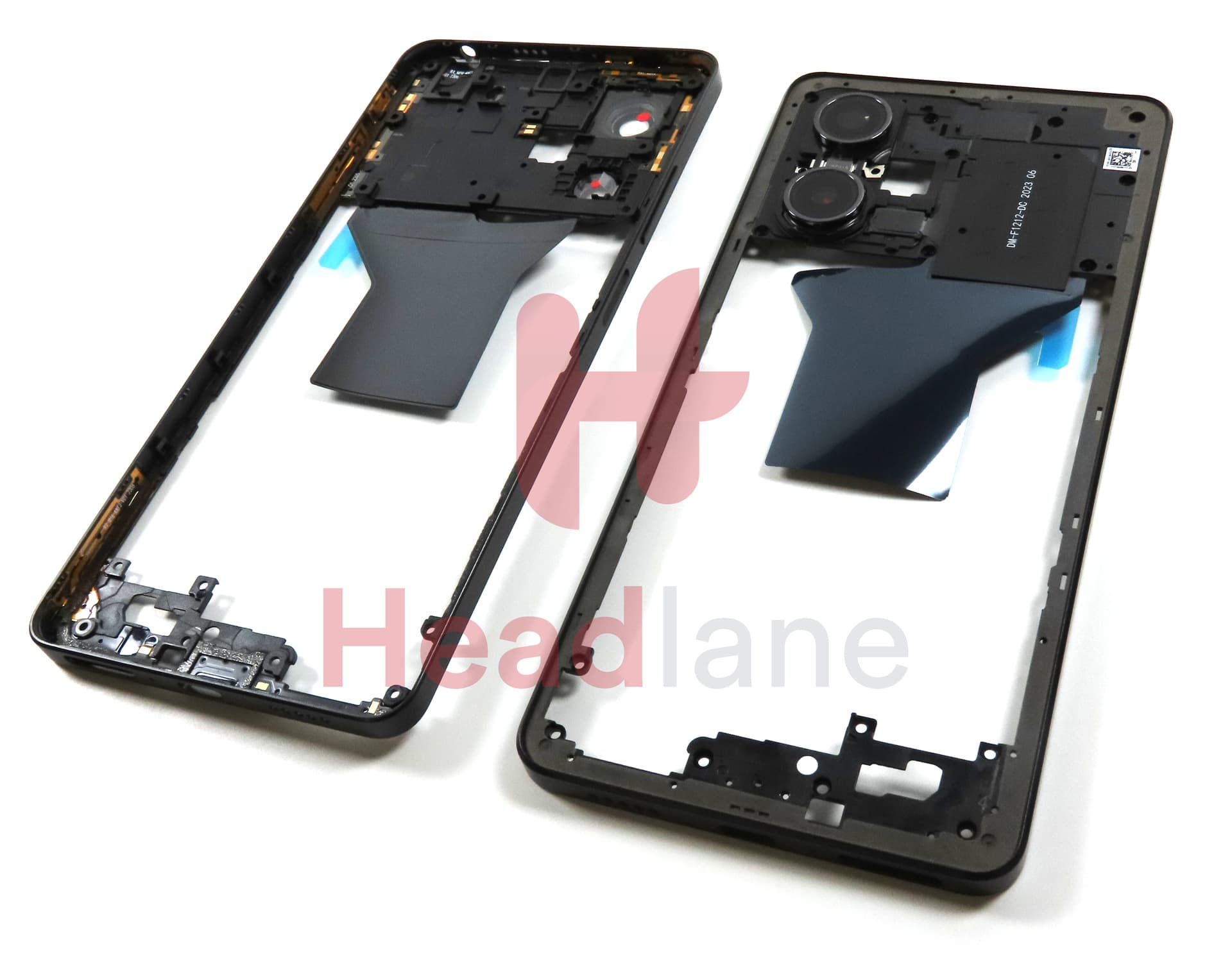 Xiaomi Redmi Note 12 Pro 5G Middle Cover / Chassis - Black - view 3
