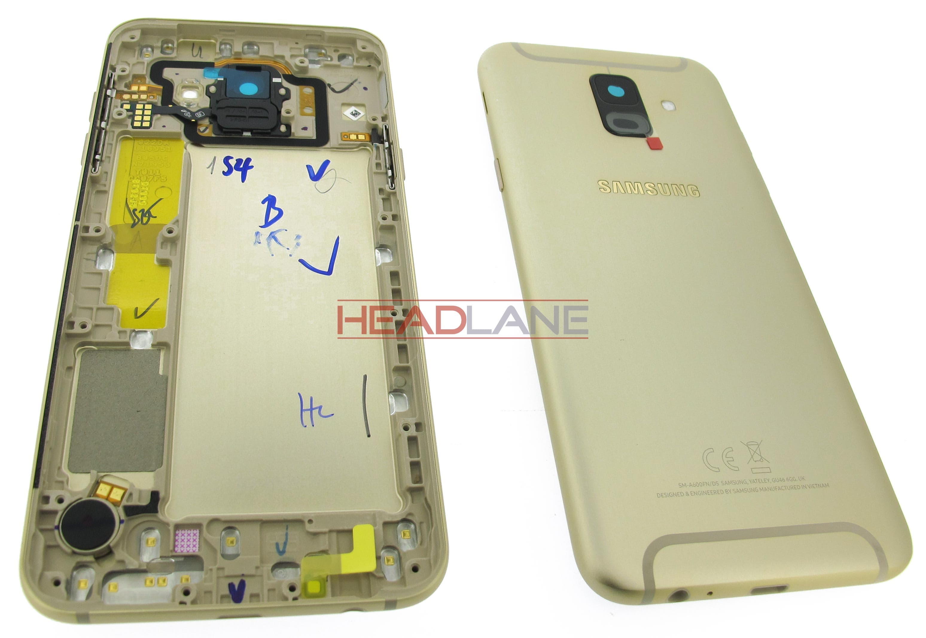 Samsung SM-A600 Galaxy A6 (2018) Battery Cover - Gold (Dual SIM) - view 2