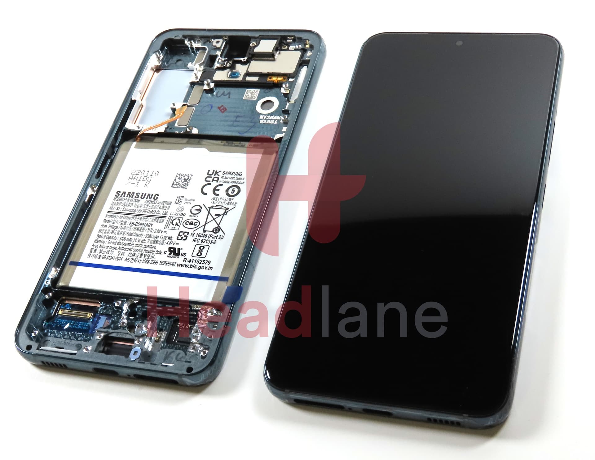 Samsung SM-S901U Galaxy S22 LCD Display / Screen + Touch + Battery - Green (USA Version) - view 2