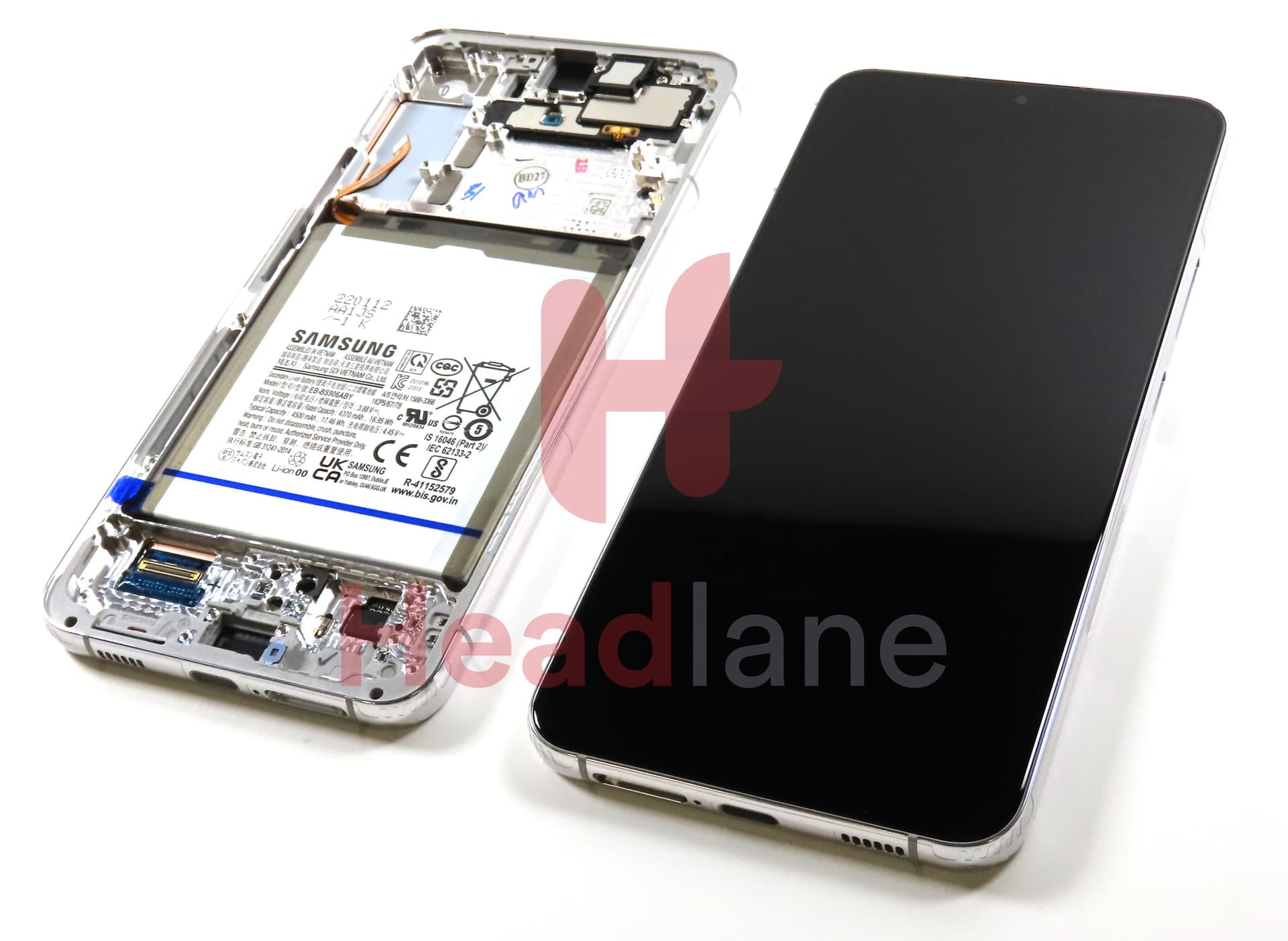 Samsung SM-S906U Galaxy S22+ / Plus LCD Display / Screen + Touch + Battery - Phantom White (USA Version) - view 2