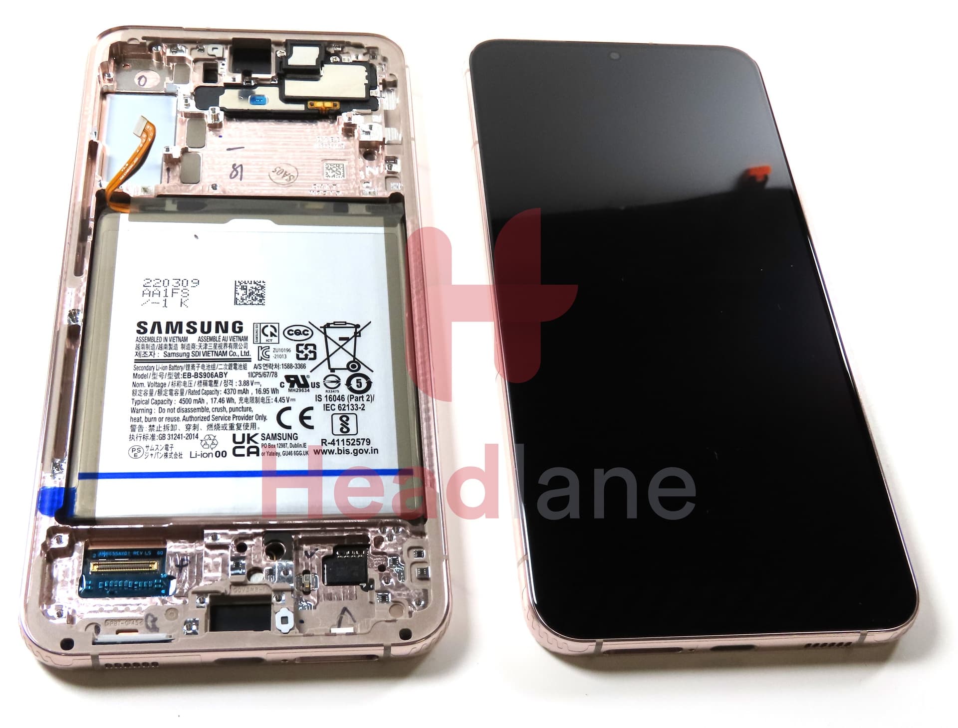 Samsung SM-S906U Galaxy S22+ / Plus LCD Display / Screen + Touch + Battery - Pink Gold (USA Version) - view 3