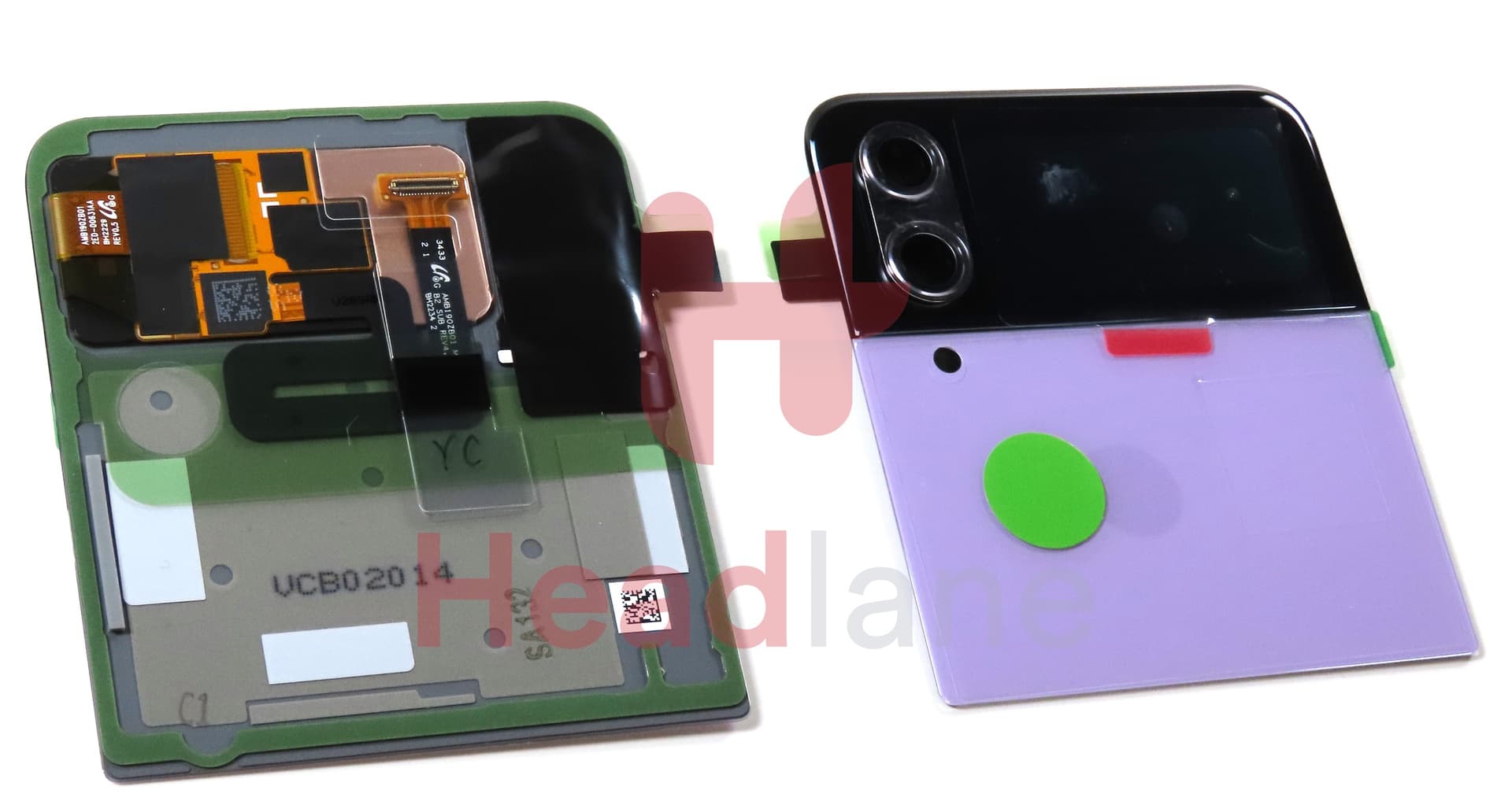 Samsung SM-F721 Galaxy Z Flip4 5G Outer LCD Display / Screen - Purple - view 2