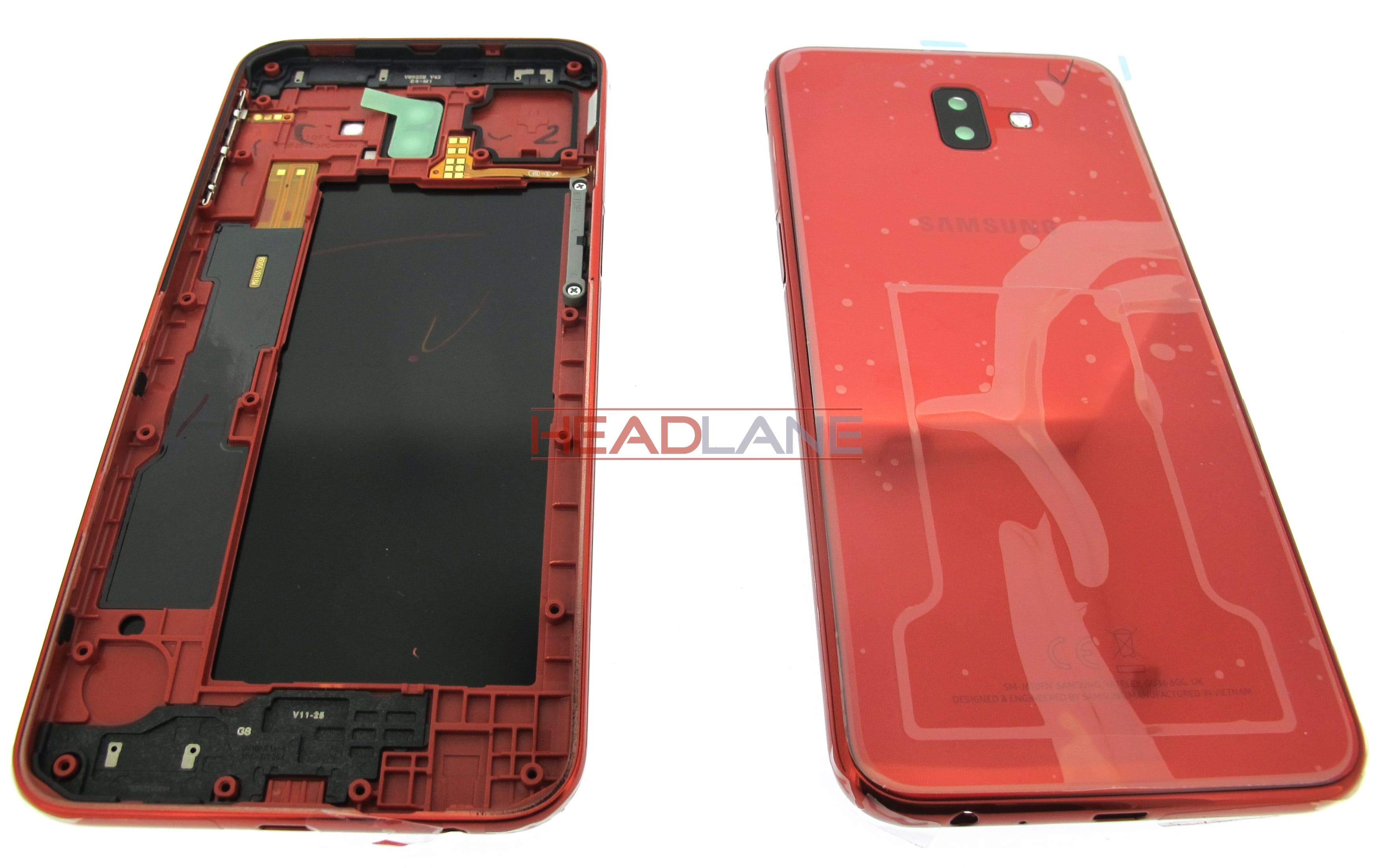 Samsung SM-J610 Galaxy J6+ (2018) Back / Battery Cover - Red - view 2