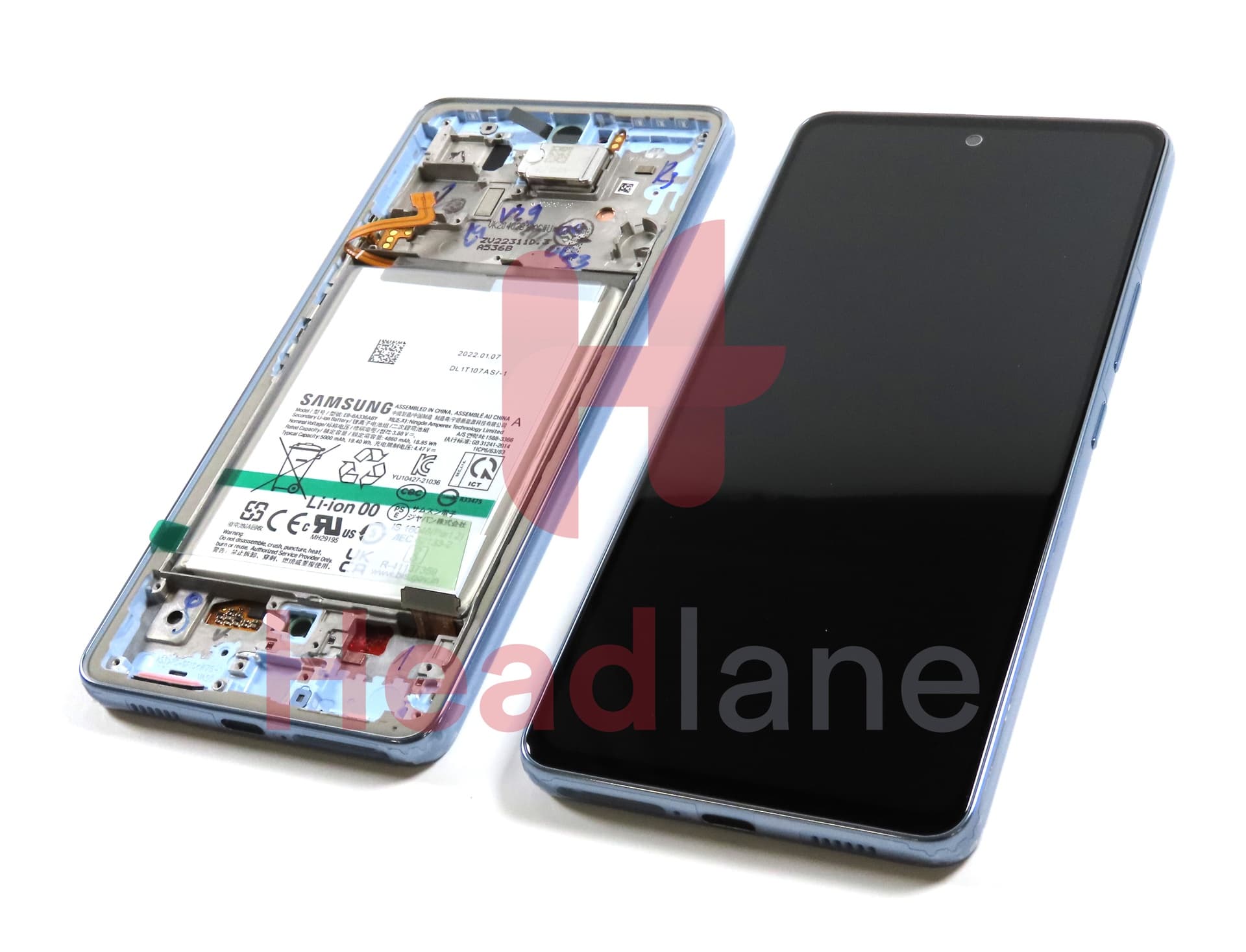 Samsung SM-A536 Galaxy A53 5G LCD Display / Screen + Touch + Battery - Blue - view 2