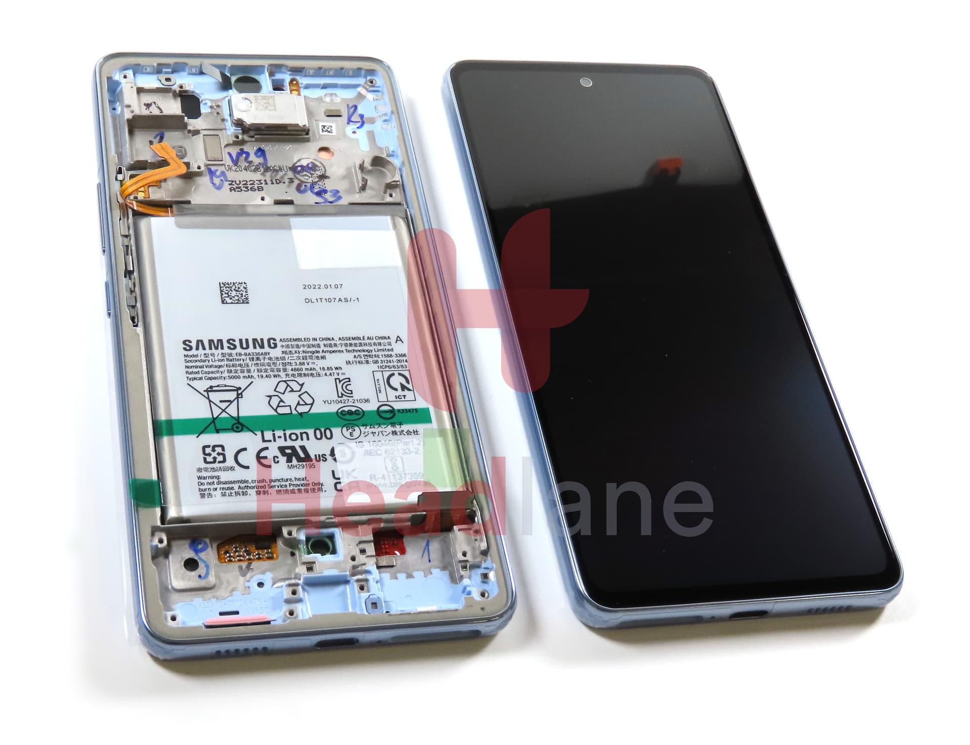 Samsung SM-A536 Galaxy A53 5G LCD Display / Screen + Touch + Battery - Blue - view 3