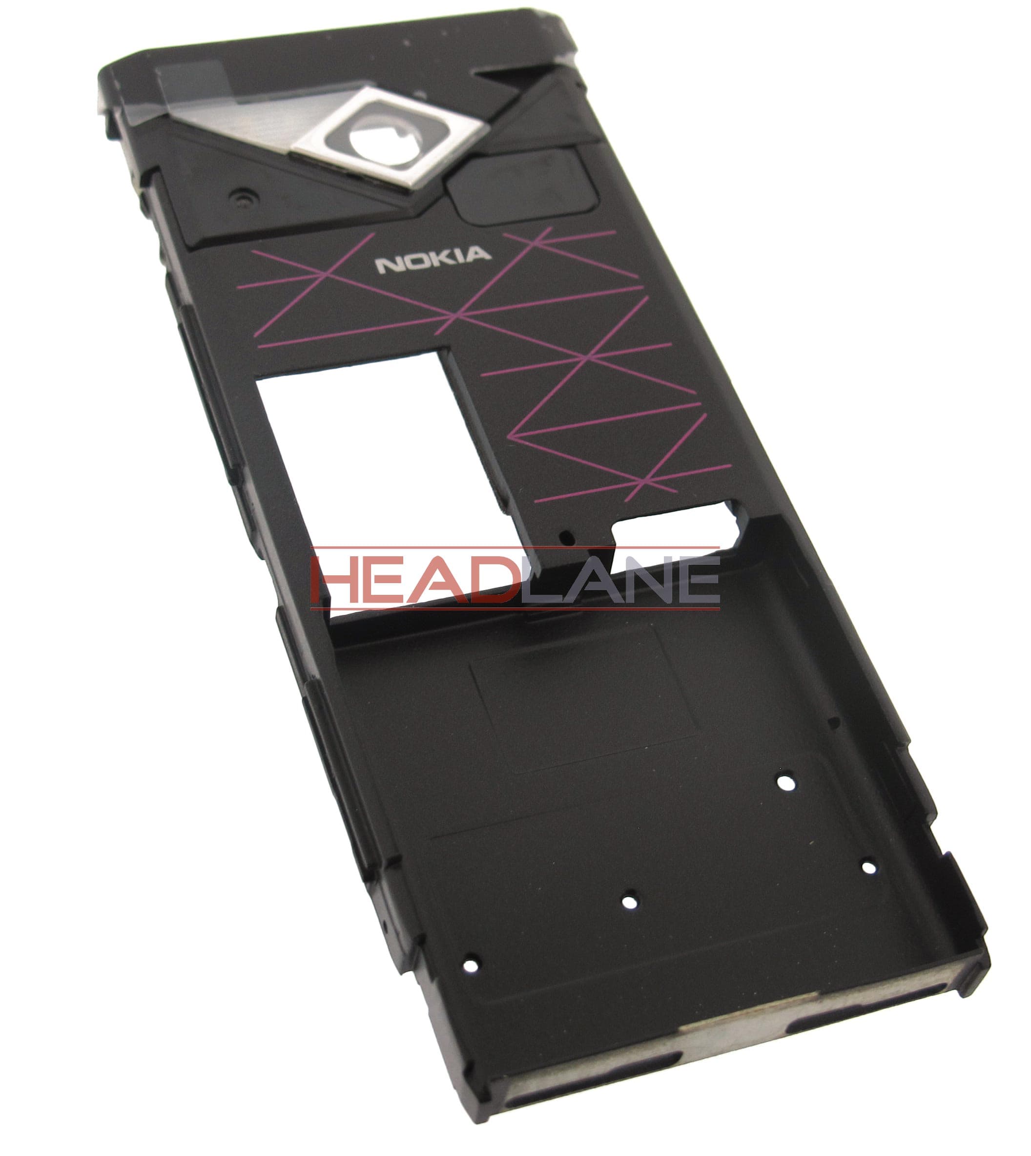 Nokia 7900 Prism Middle Cover - Black - view 2