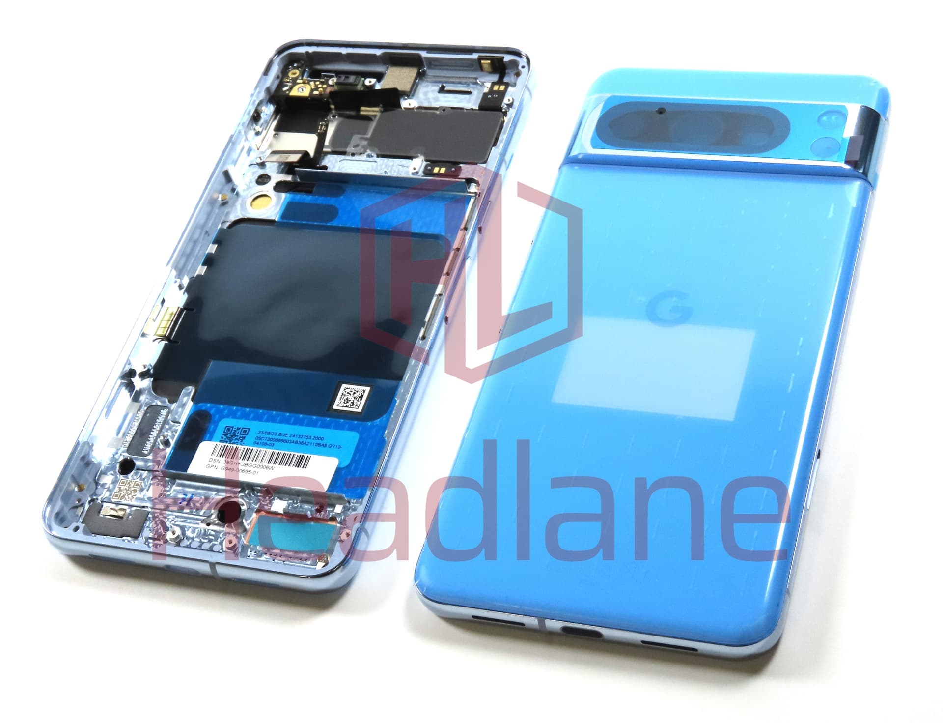 Google Pixel 8 Pro Back / Battery Cover - Blue / Bay - view 2