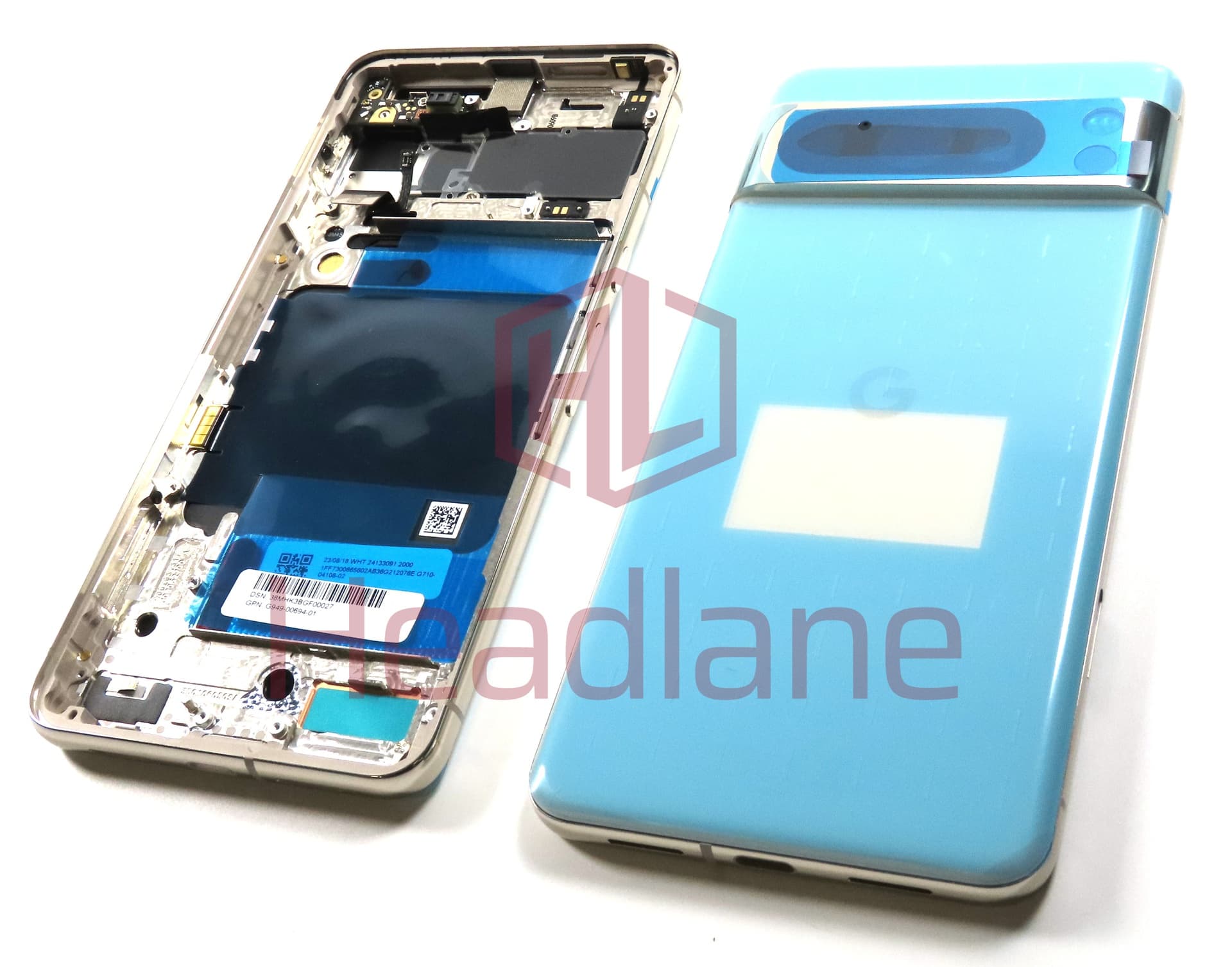 Google Pixel 8 Pro Back / Battery Cover - White / Porcelain - view 2