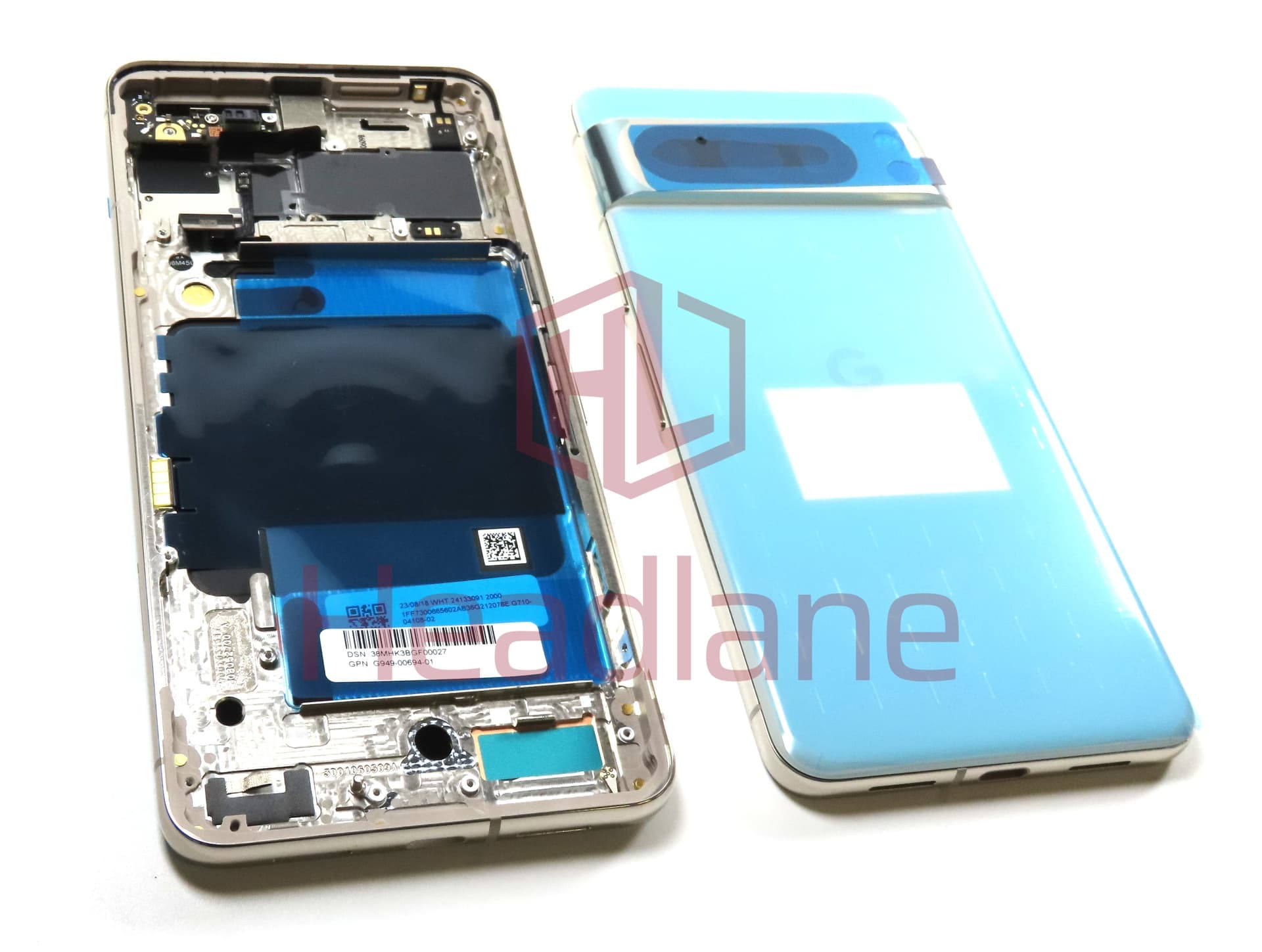 Google Pixel 8 Pro Back / Battery Cover - White / Porcelain - view 3