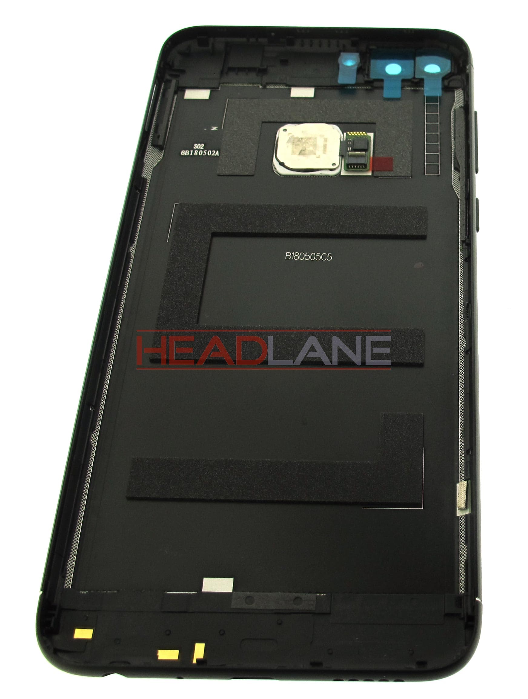 Huawei P Smart Battery Cover + Fingerprint Sensor - Black - view 2