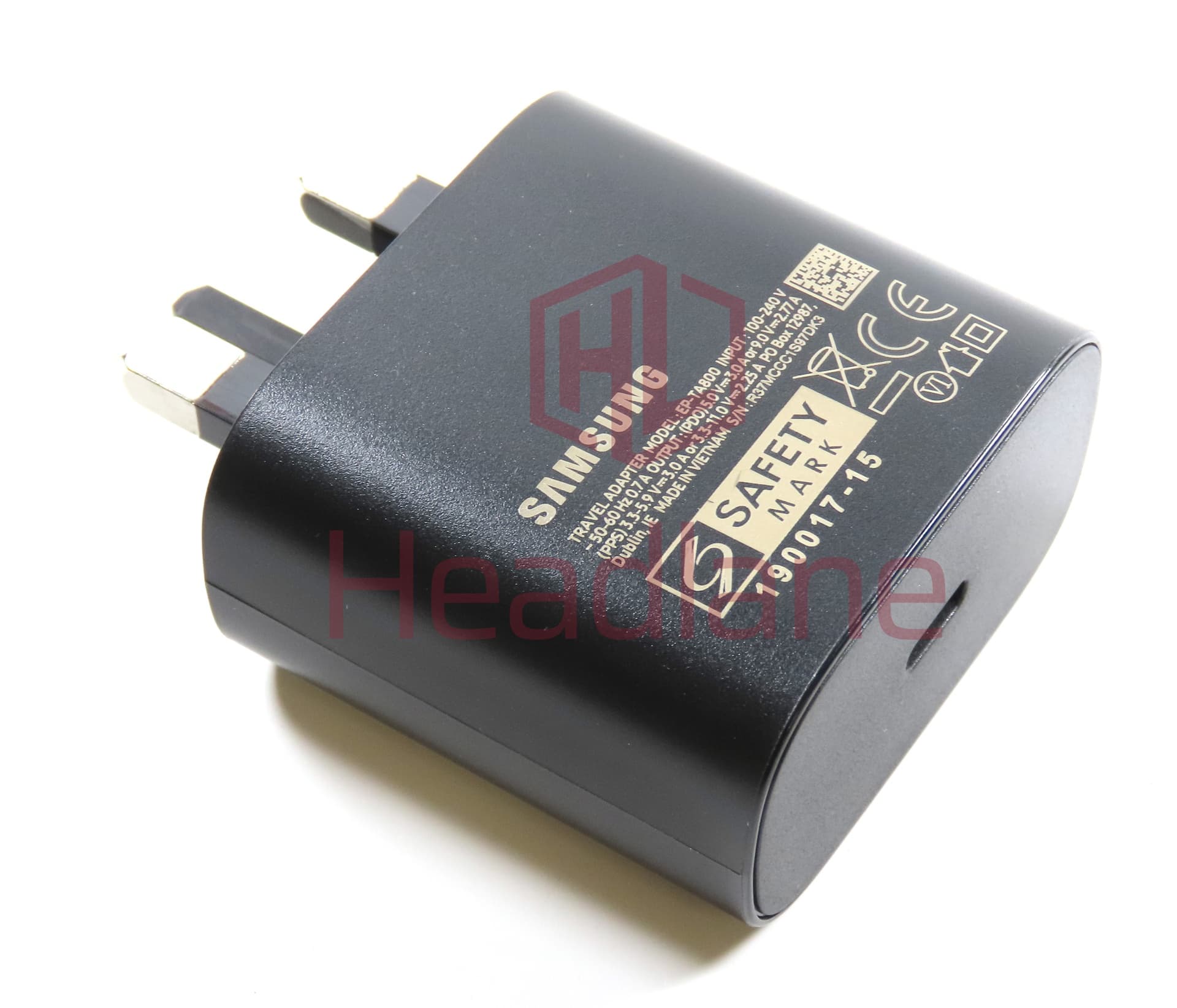 Samsung EP-TA800 USB-C Charger UK 3 Pin - Black (Head Only) - view 2