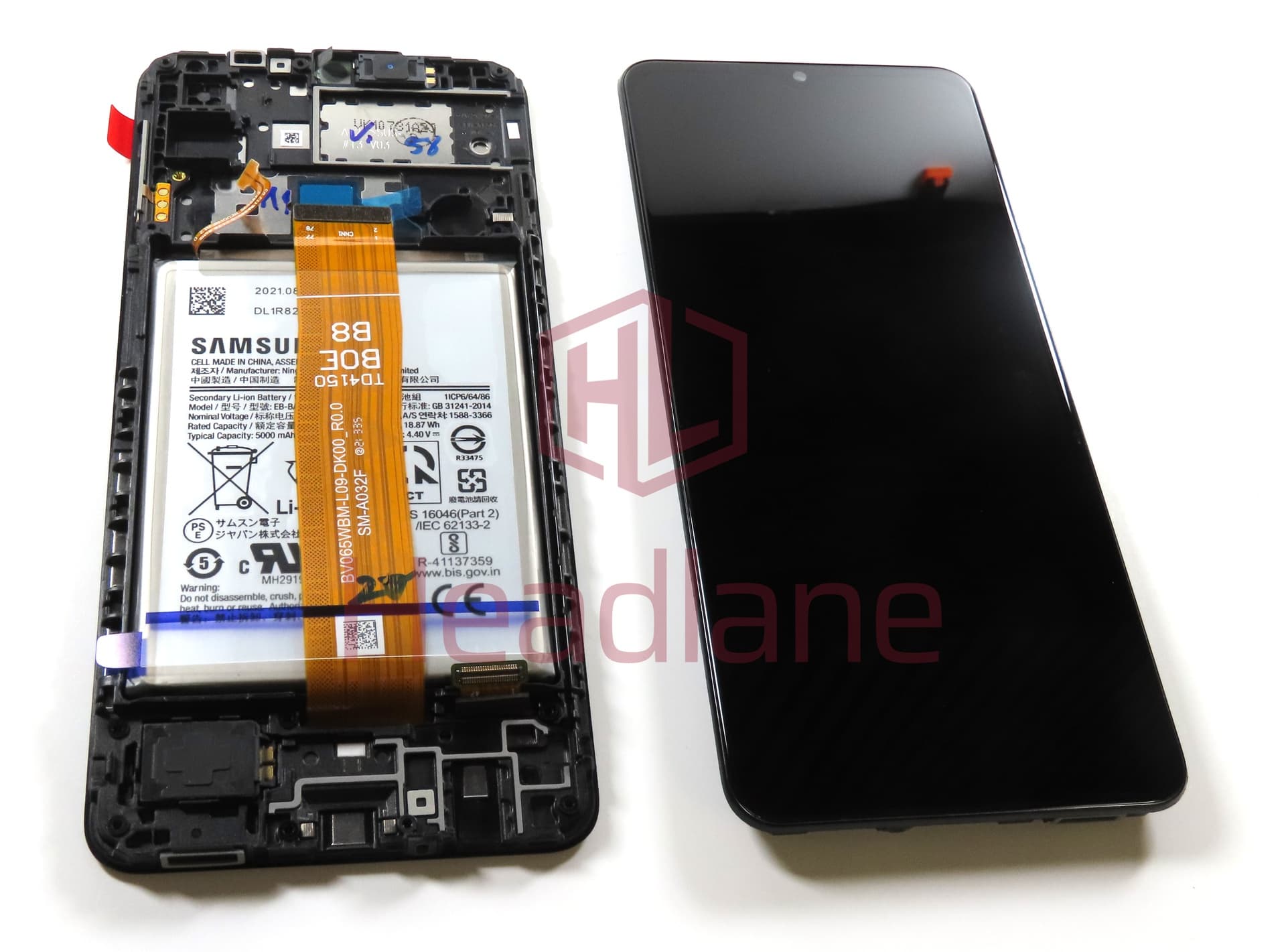 Samsung SM-A127 Galaxy A12 Nacho LCD Display / Screen + Touch + Battery - view 3