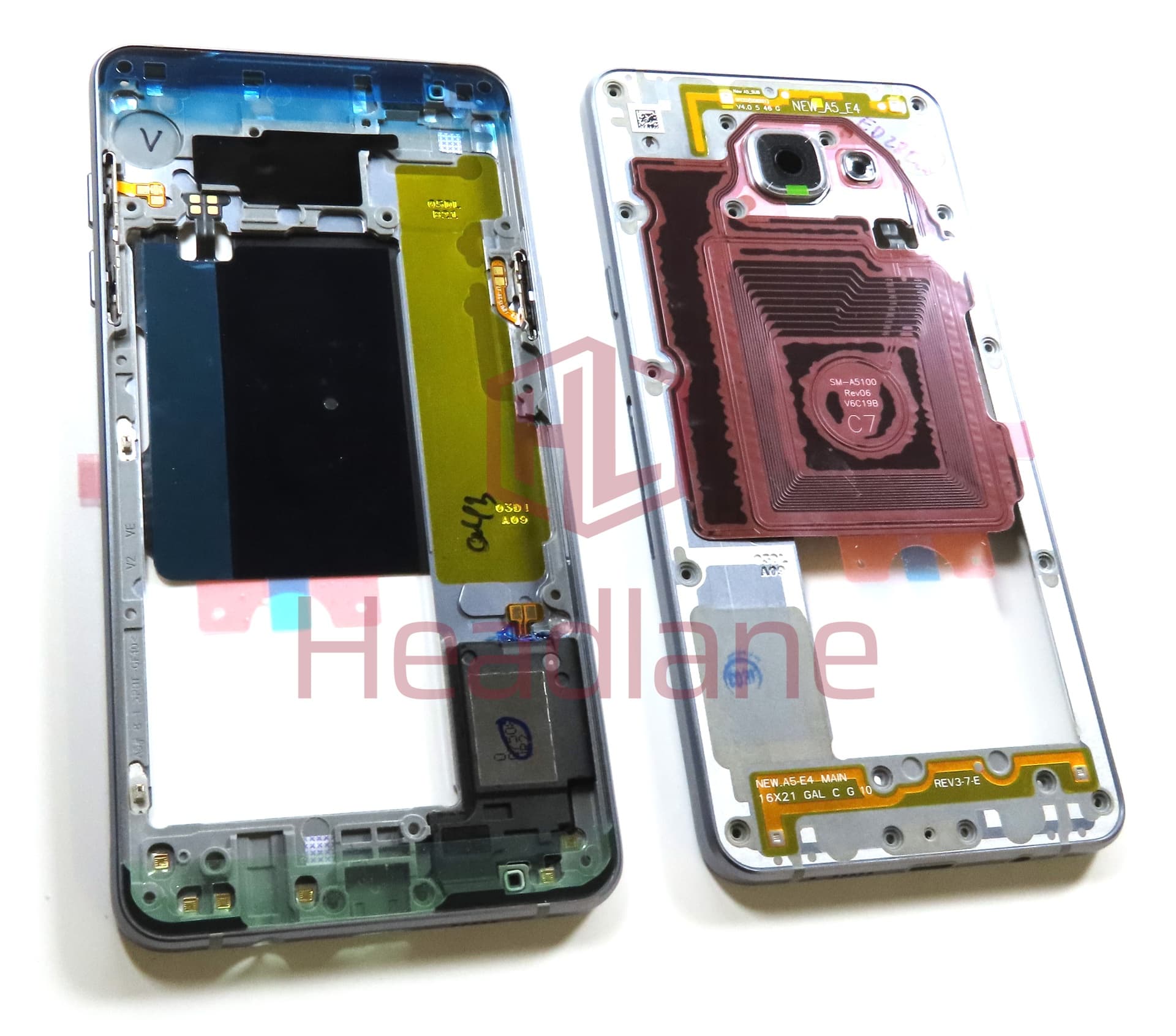 Samsung SM-A510 Galaxy A5 (2016) Middle Cover / Chassis - Black - view 2