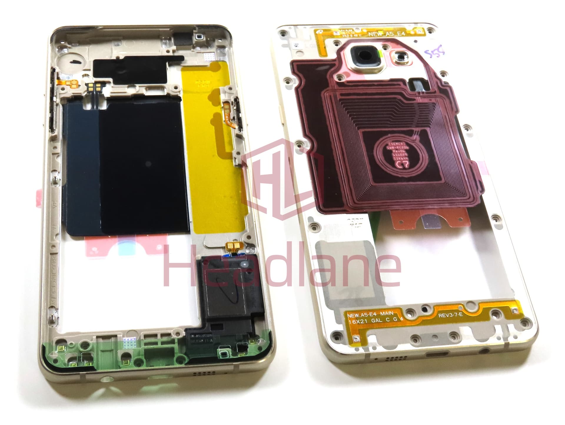 Samsung SM-A510 Galaxy A5 (2016) Middle Cover / Chassis - Gold - view 2