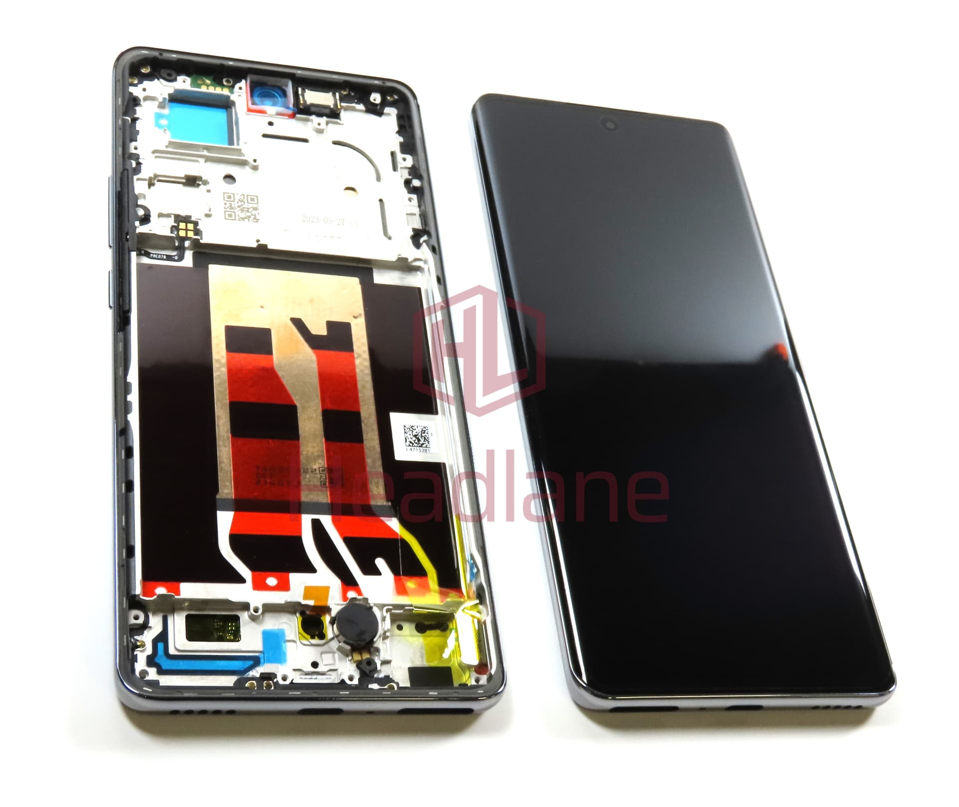 Oppo CPH2525 CPH2541 Reno10 Pro 5G LCD Display / Screen + Touch - Grey - view 3