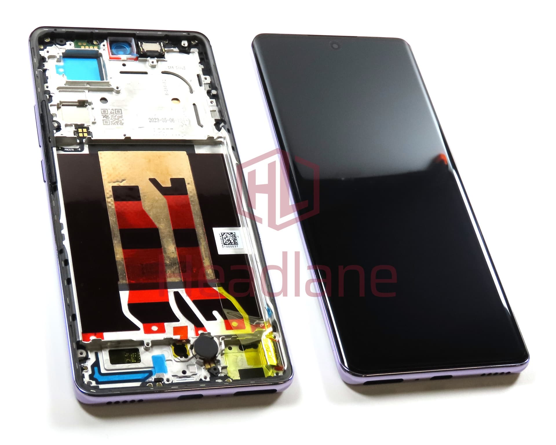 Oppo CPH2525 CPH2541 Reno10 Pro 5G LCD Display / Screen + Touch - Purple - view 2