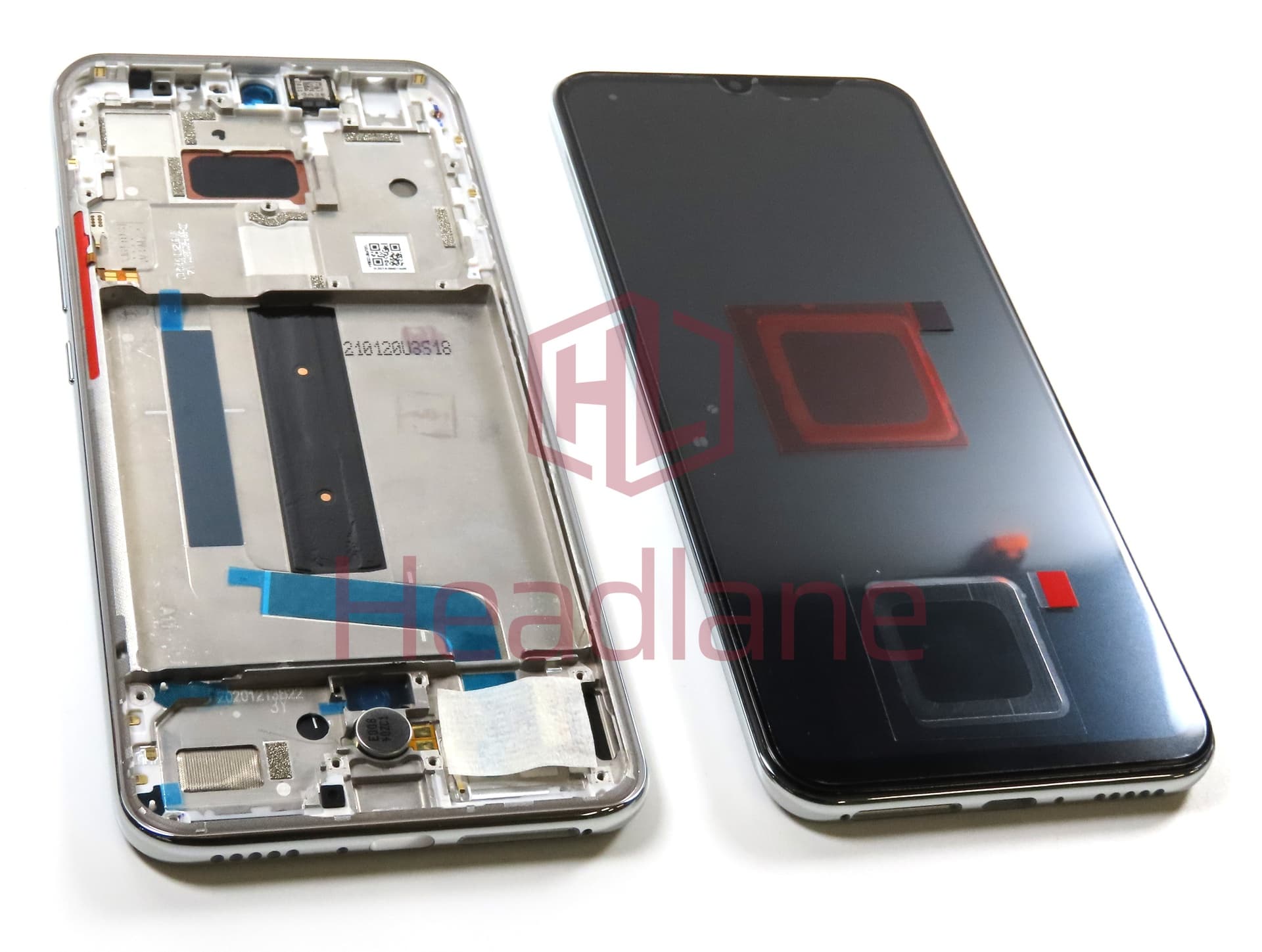 Xiaomi Mi 10 Lite 5G LCD Display / Screen + Touch - White - view 2