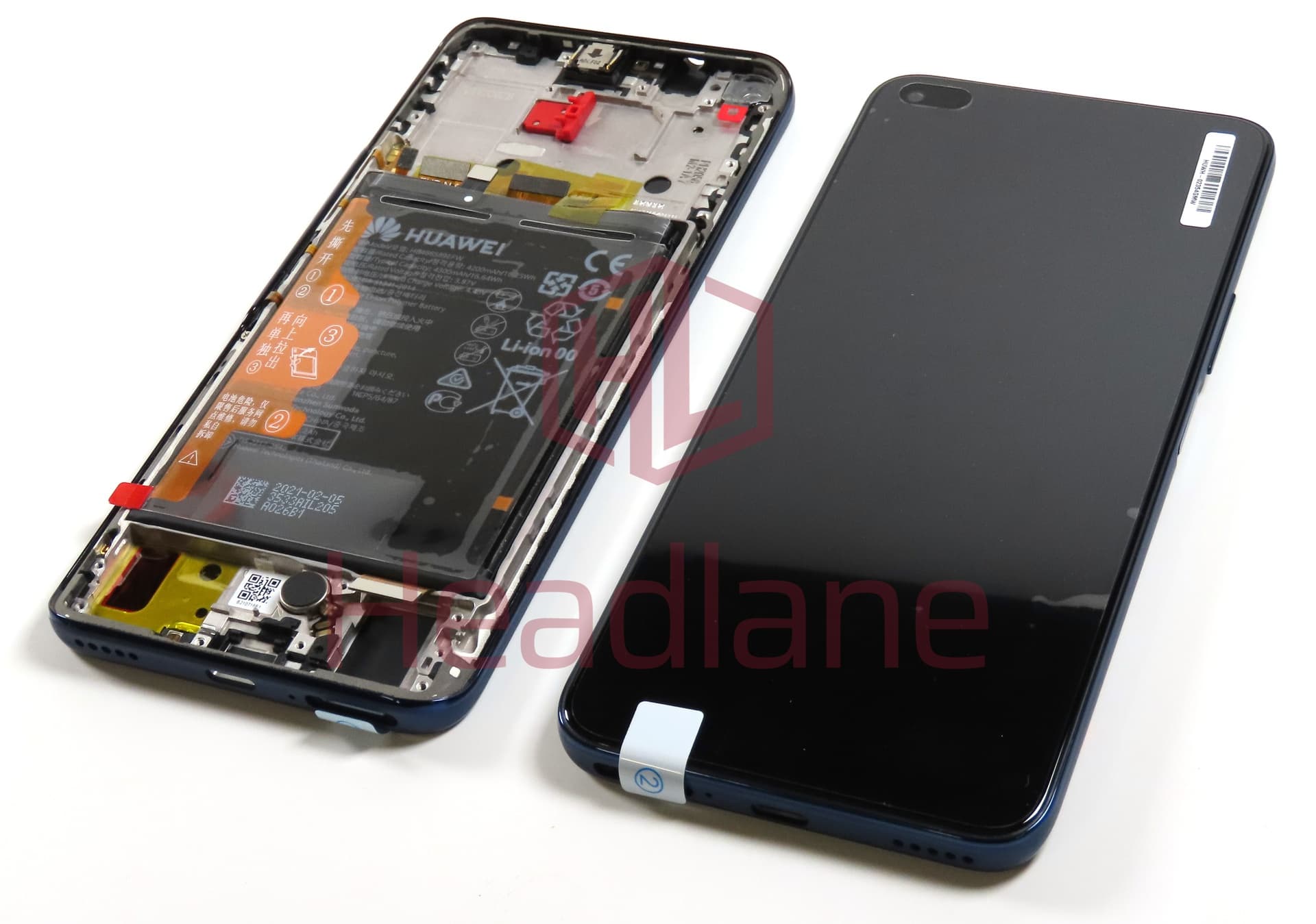 Huawei nova 8i LCD Display / Screen + Touch + Battery - Blue - view 3