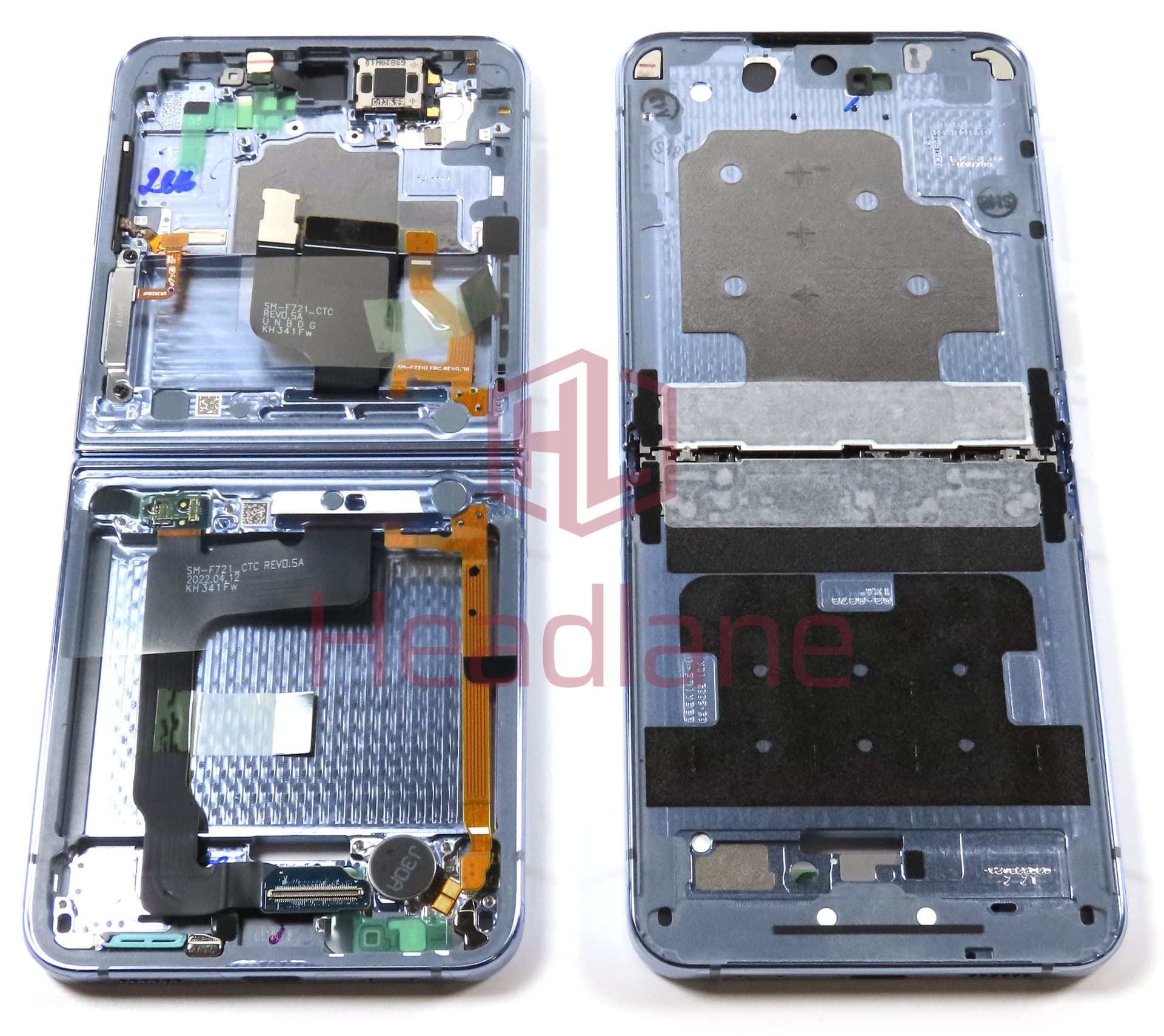 Samsung SM-F721 Galaxy Z Flip4 5G Display Frame - Blue - view 3