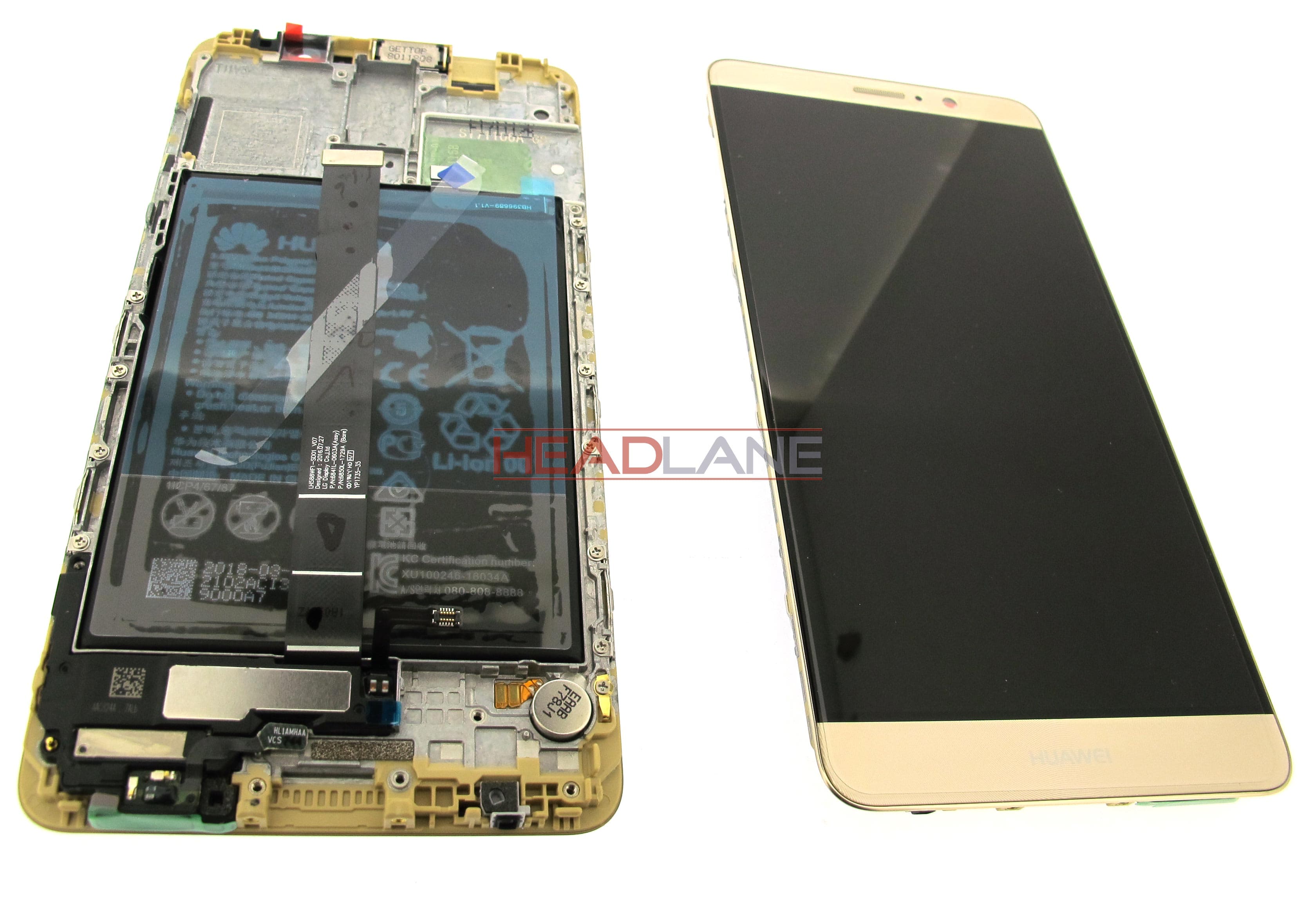 Huawei Mate 9 LCD Display / Screen + Touch + Battery Assembly - Gold - view 2