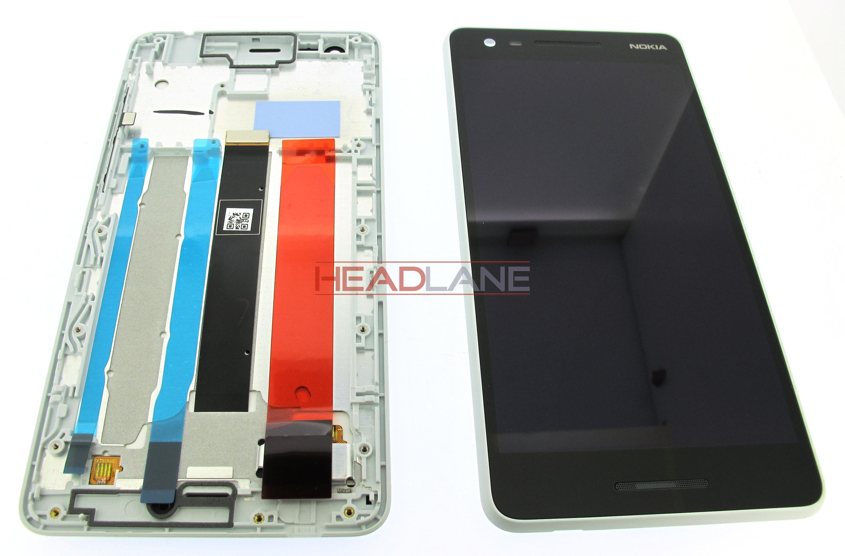 Nokia 2.1 LCD Display / Screen + Touch - Light Grey - view 2