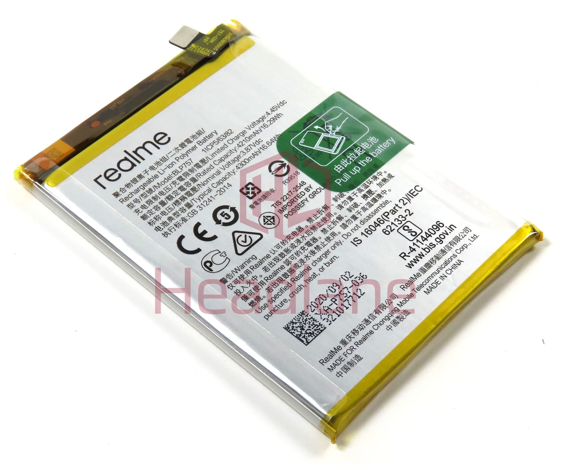 Realme RMX2001 RMX2063 RMX 2002 6 / 6 Pro / 6S BLP757 4300mAh Internal Battery - view 2