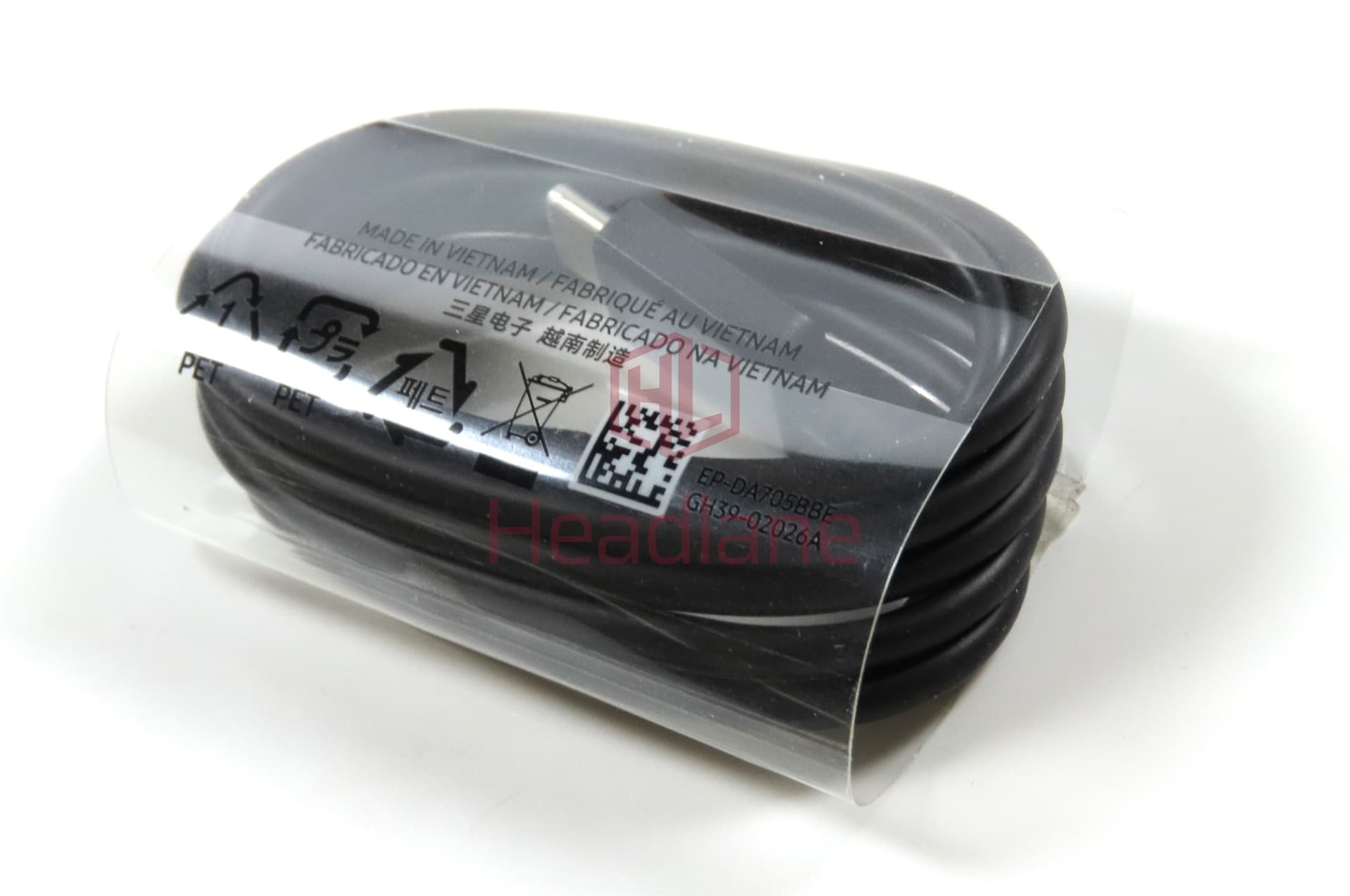 Samsung 1m USB-C to USB-C EP-DA705BBE Data Cable - Black - view 2