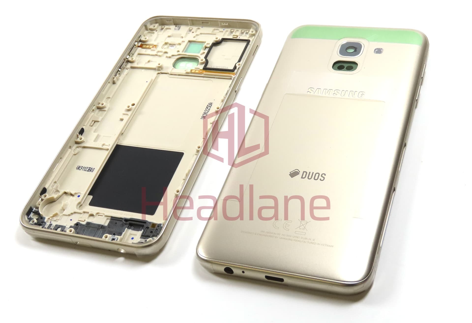 Samsung SM-J600 Galaxy J6 (2018) Back / Battery Cover - Gold (DUOS) - view 3