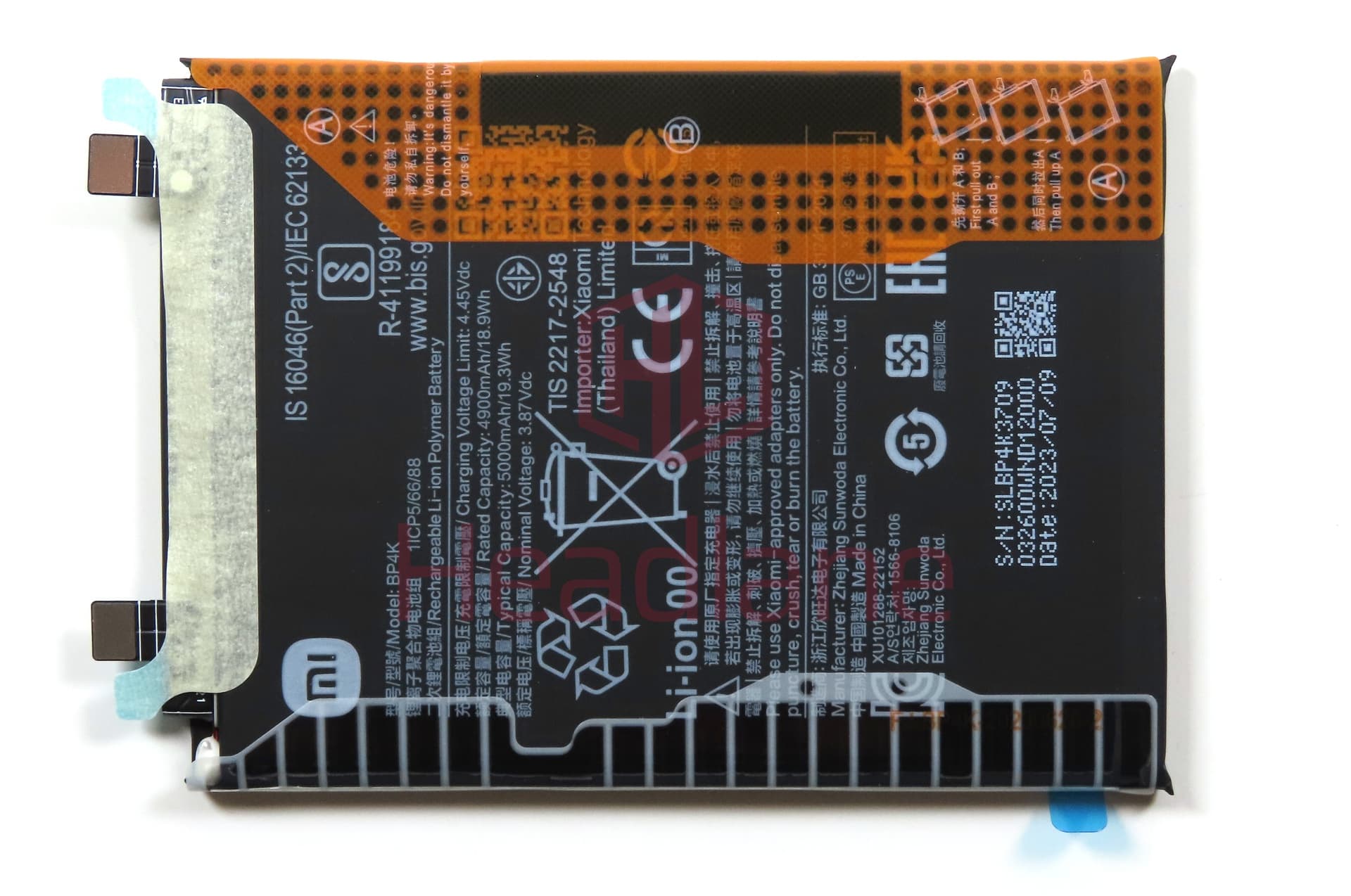 Xiaomi Poco X5 Pro 5G Redmi Note 12 Pro 5G Poco F5 BP4K 5000mAh Internal Battery - view 2