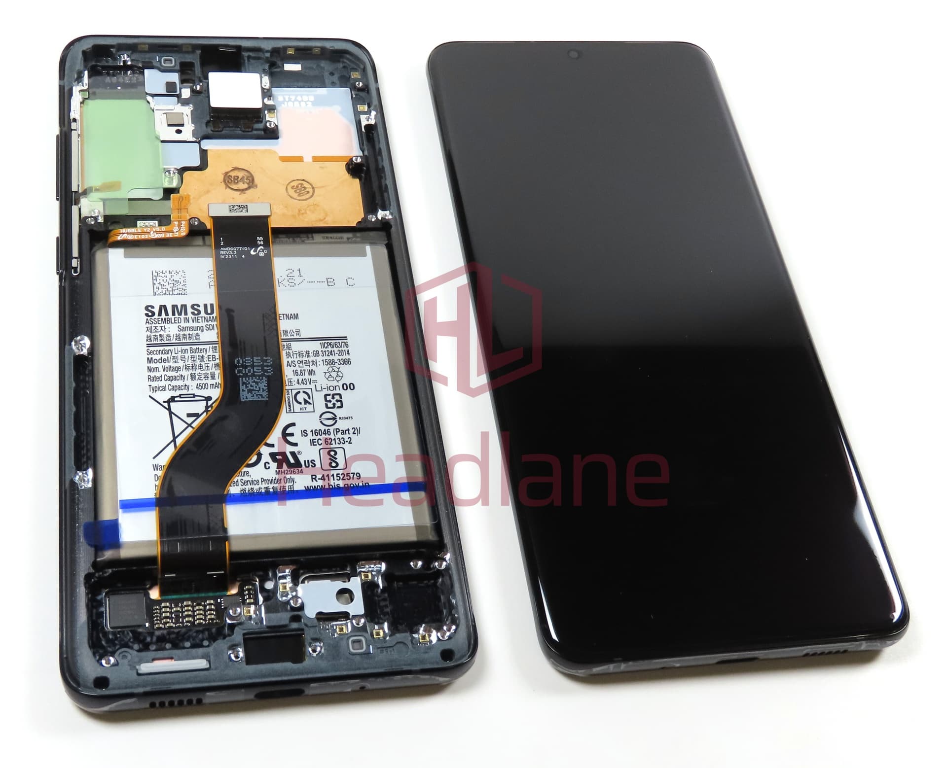 Samsung SM-G986 Galaxy S20+ / S20 Plus LCD Display / Screen + Touch - Black + Battery (No Camera) - view 3