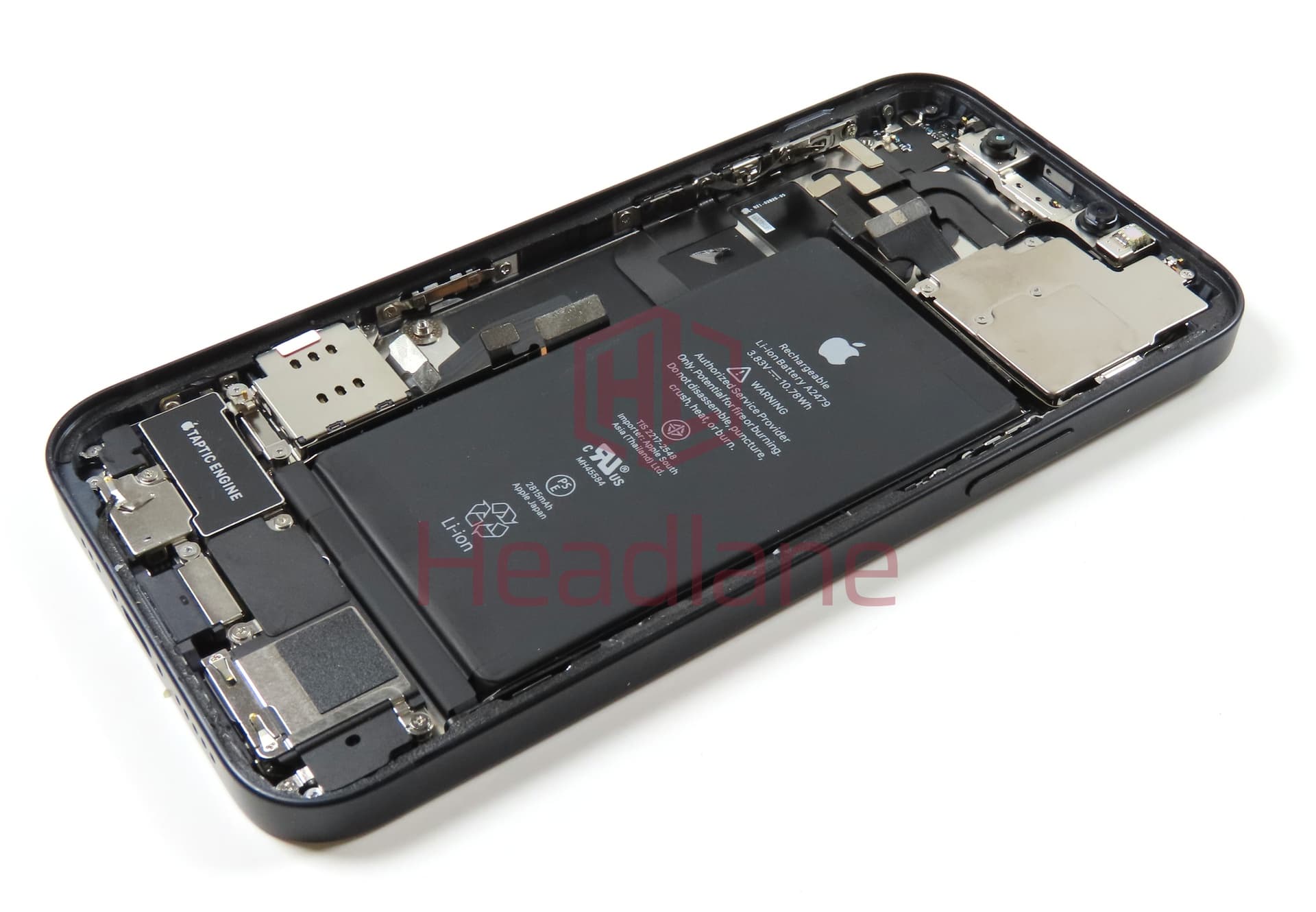 iPhone 12 Back / Battery Cover + Small Parts - Black (Pulled - Grade A) - view 4