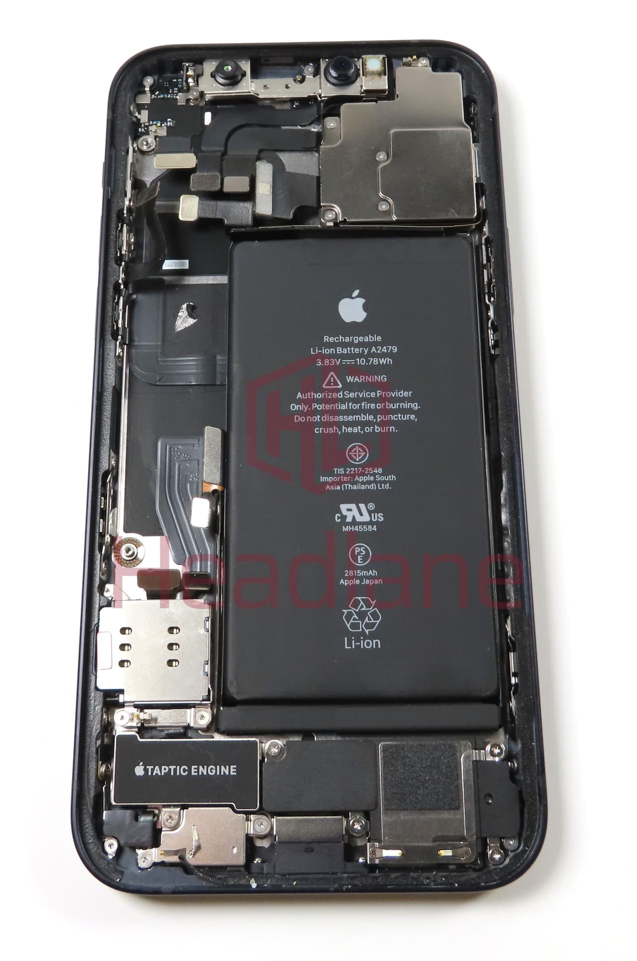 iPhone 12 Back / Battery Cover + Small Parts - Black (Pulled - Grade A) - view 5