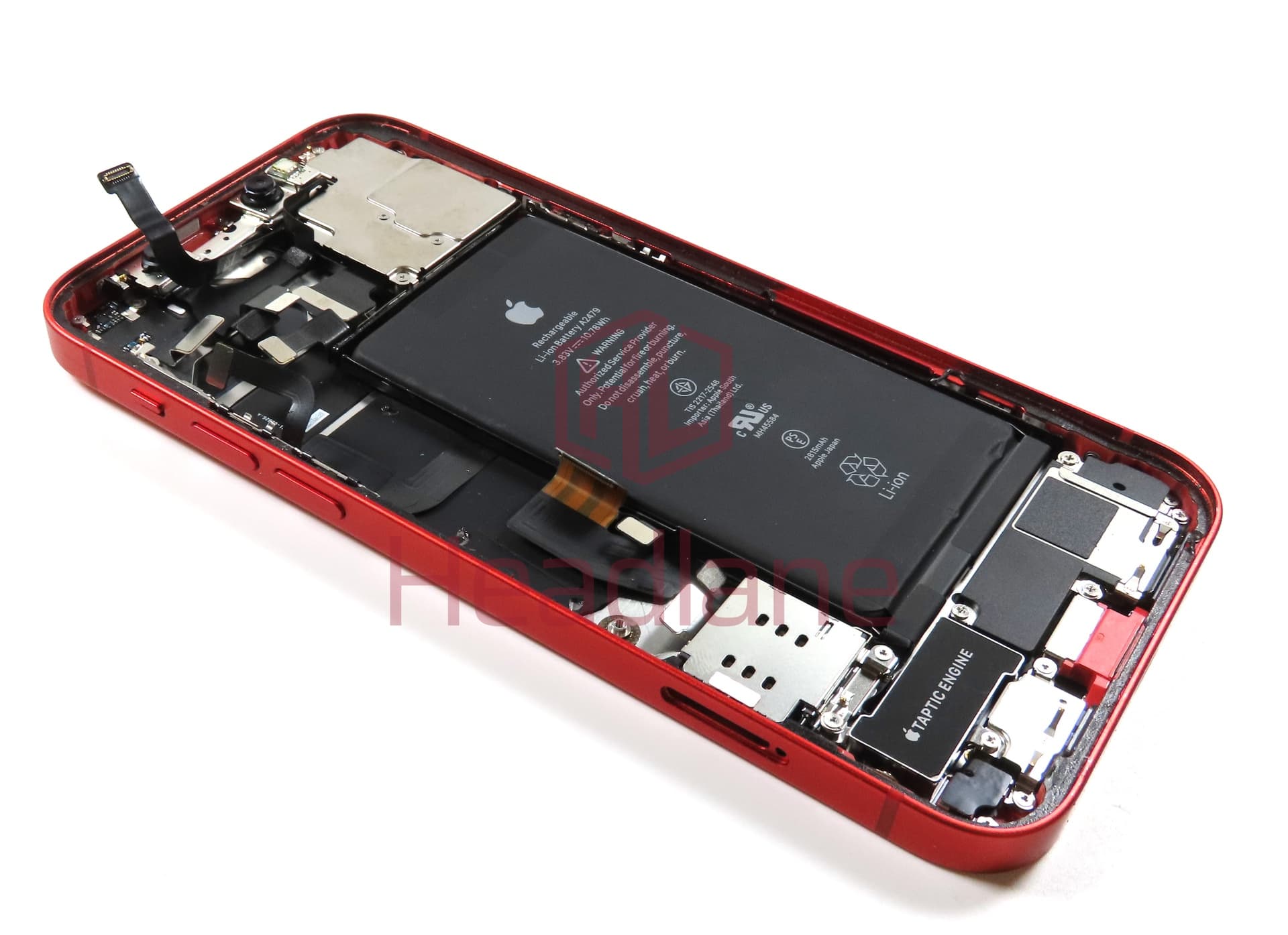 iPhone 12 Back / Battery Cover + Small Parts - Red (Pulled - Grade A) - view 3
