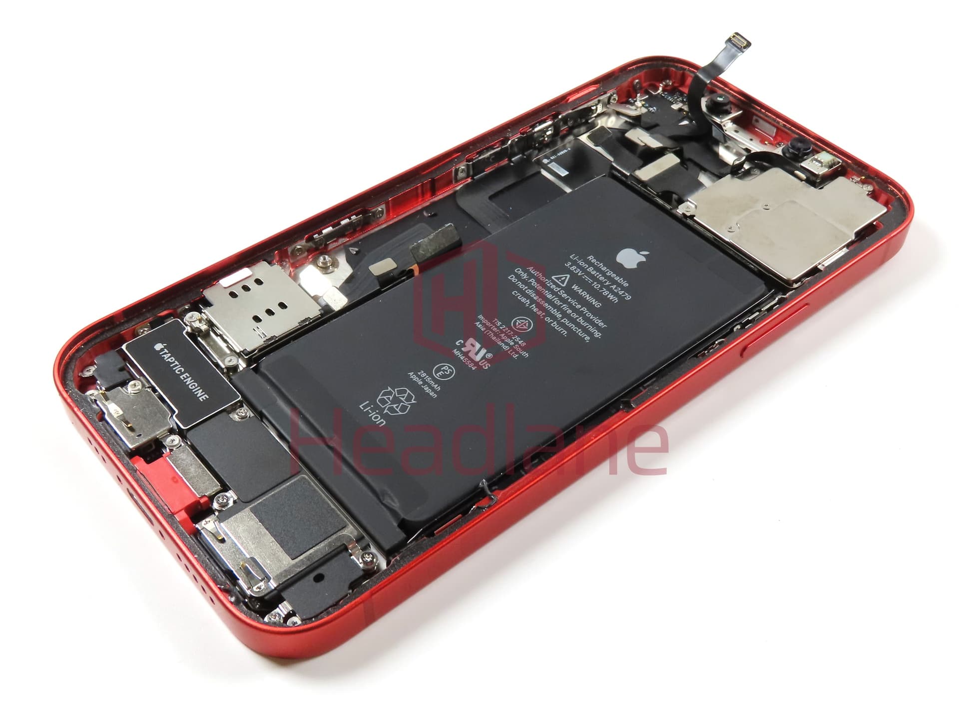 iPhone 12 Back / Battery Cover + Small Parts - Red (Pulled - Grade A) - view 4