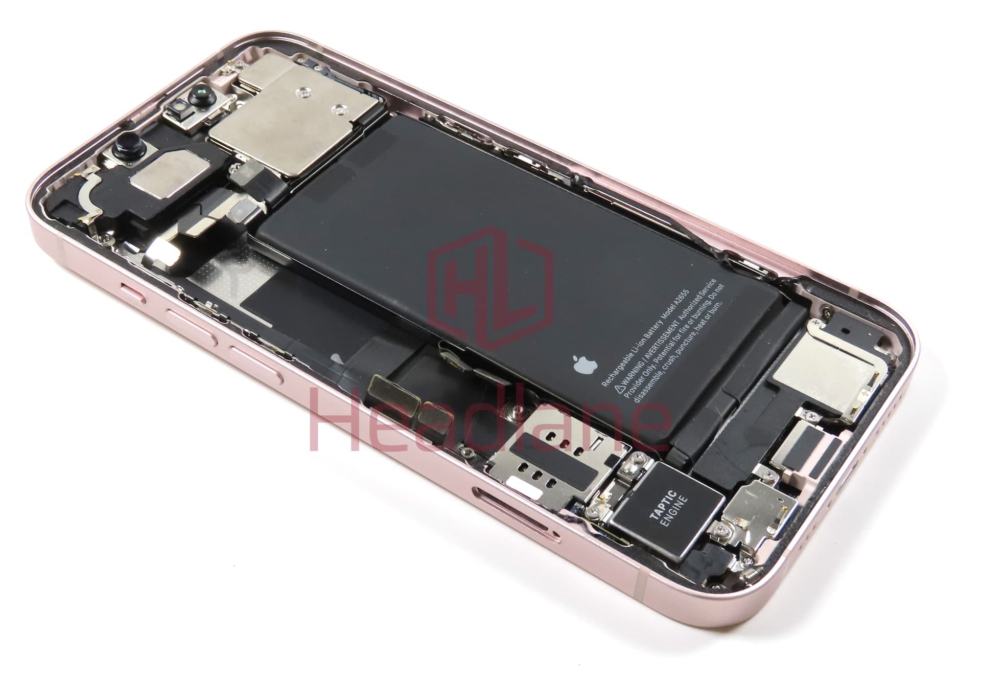 iPhone 13 Back / Battery Cover + Small Parts - Pink (Pulled - Grade A) - view 3