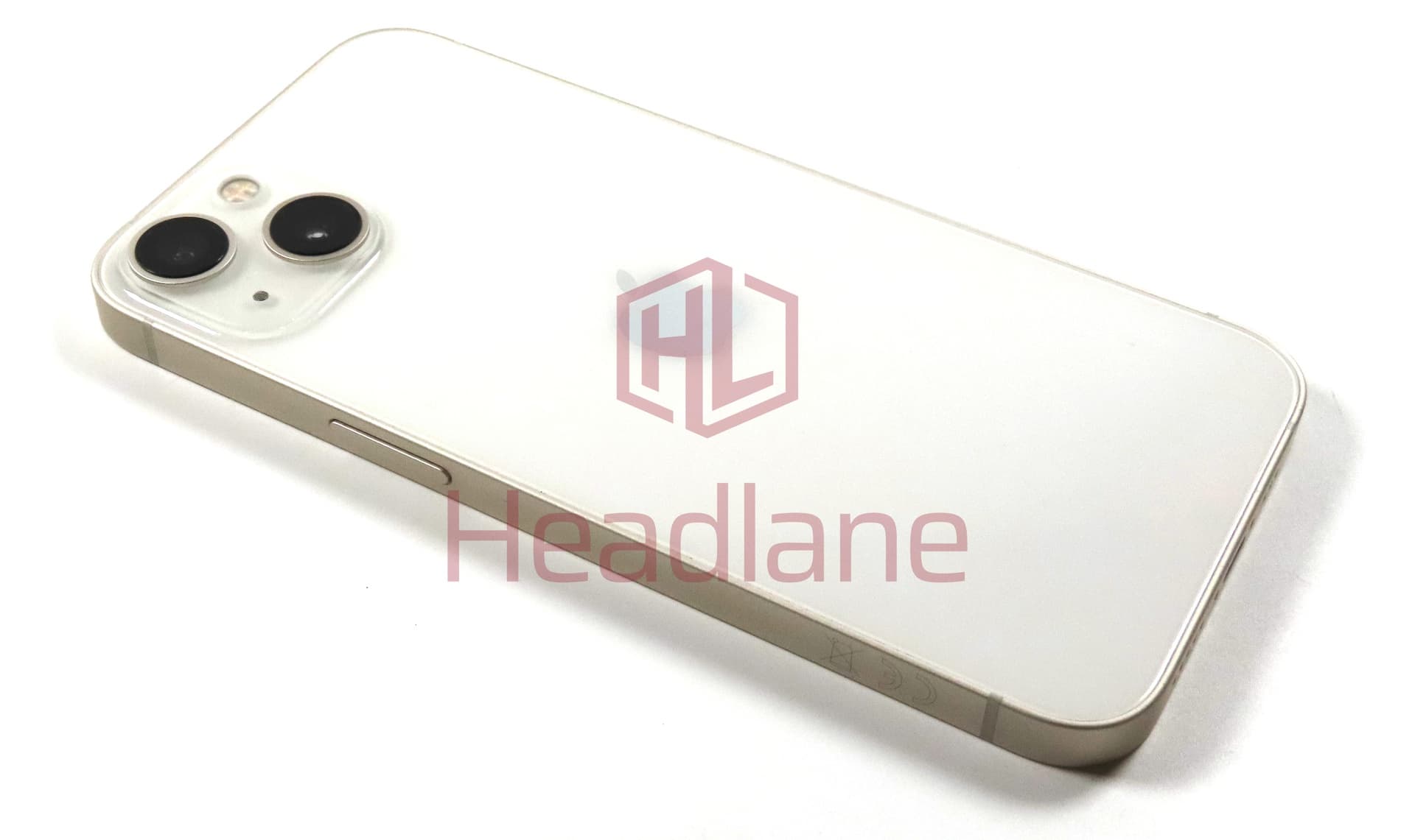 iPhone 13 Back / Battery Cover + Small Parts - Starlight (Pulled - Grade A) - view 2