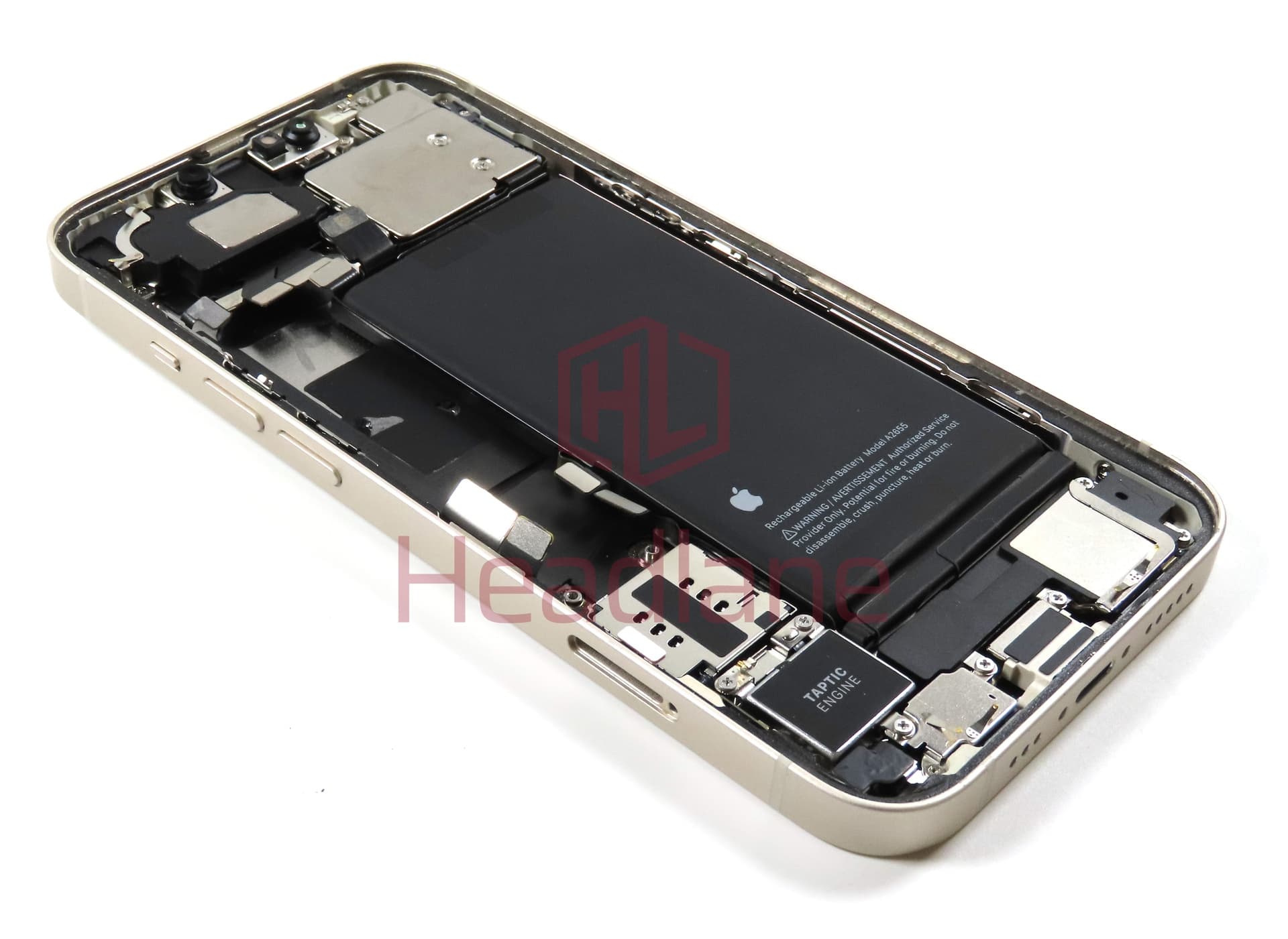 iPhone 13 Back / Battery Cover + Small Parts - Starlight (Pulled - Grade A) - view 4