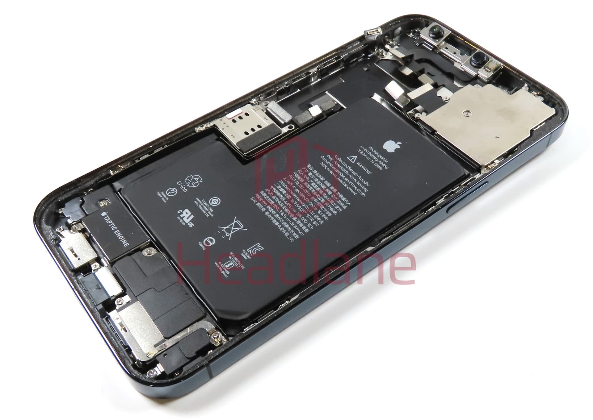 iPhone 12 Pro Max Back / Battery Cover + Small Parts - Blue (Pulled - Grade A) - view 3