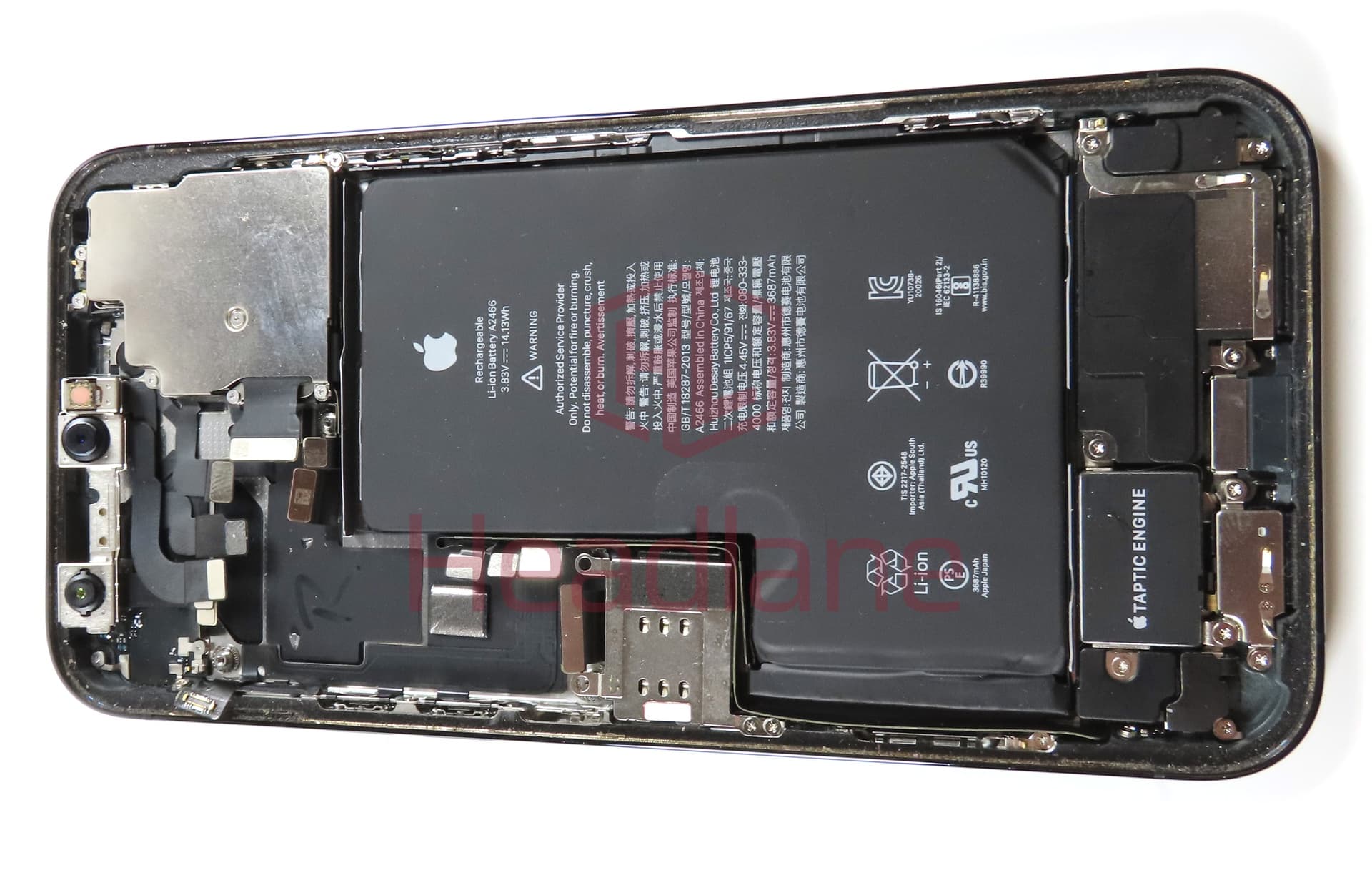 iPhone 12 Pro Max Back / Battery Cover + Small Parts - Blue (Pulled - Grade A) - view 4