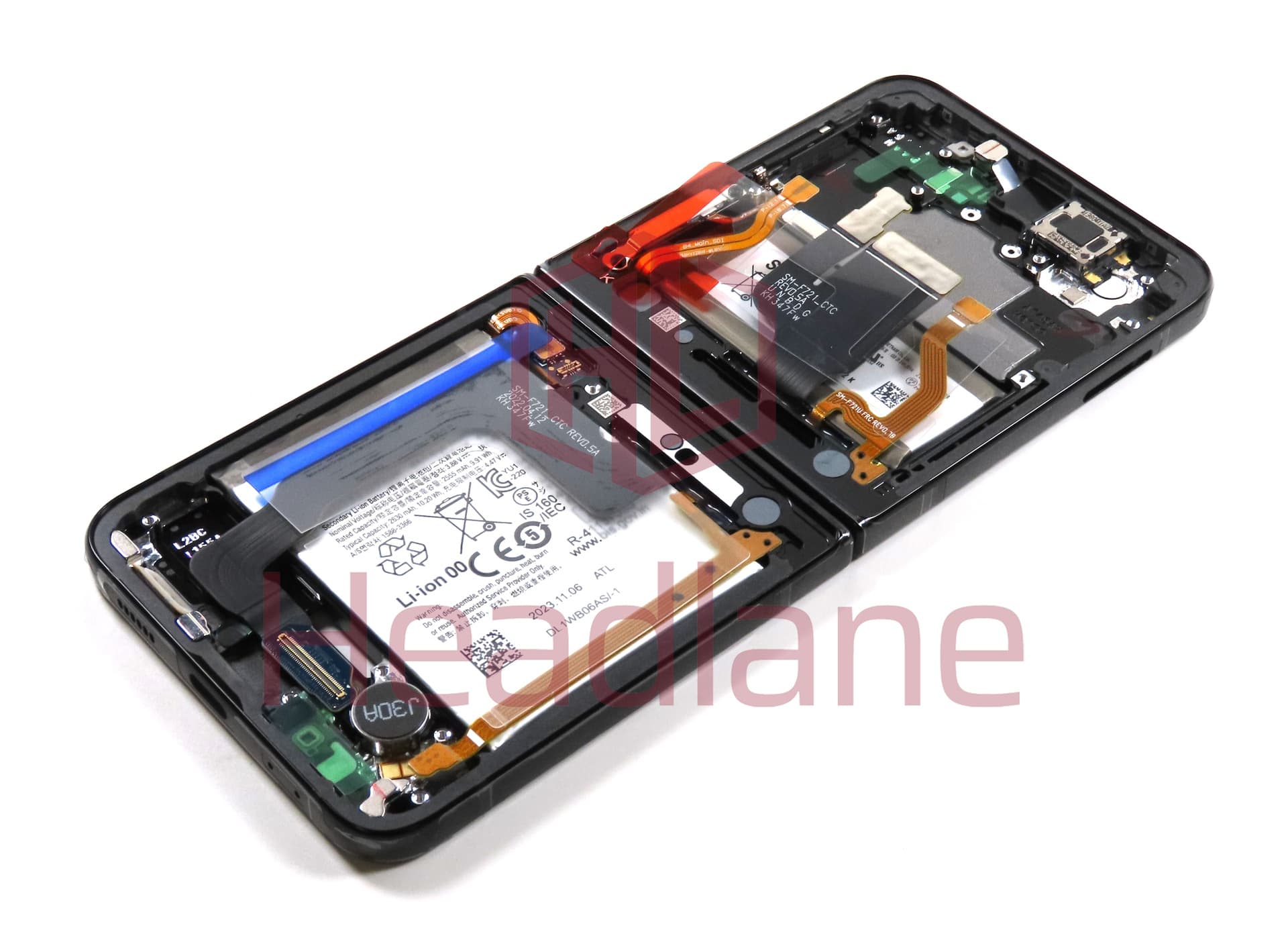 Samsung SM-F721 Galaxy Z Flip4 5G Display Frame + Battery - Bespoke Navy - view 4