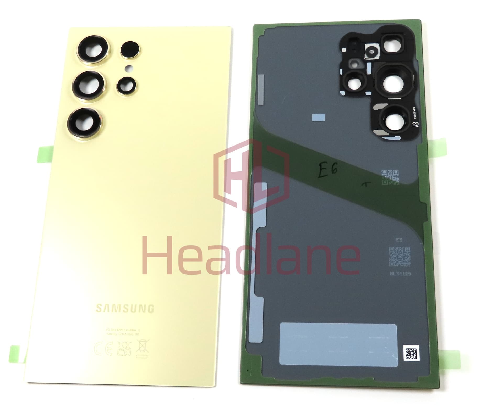 Samsung SM-S928 Galaxy S24 Ultra Back / Battery Cover - Titanium Yellow - view 2