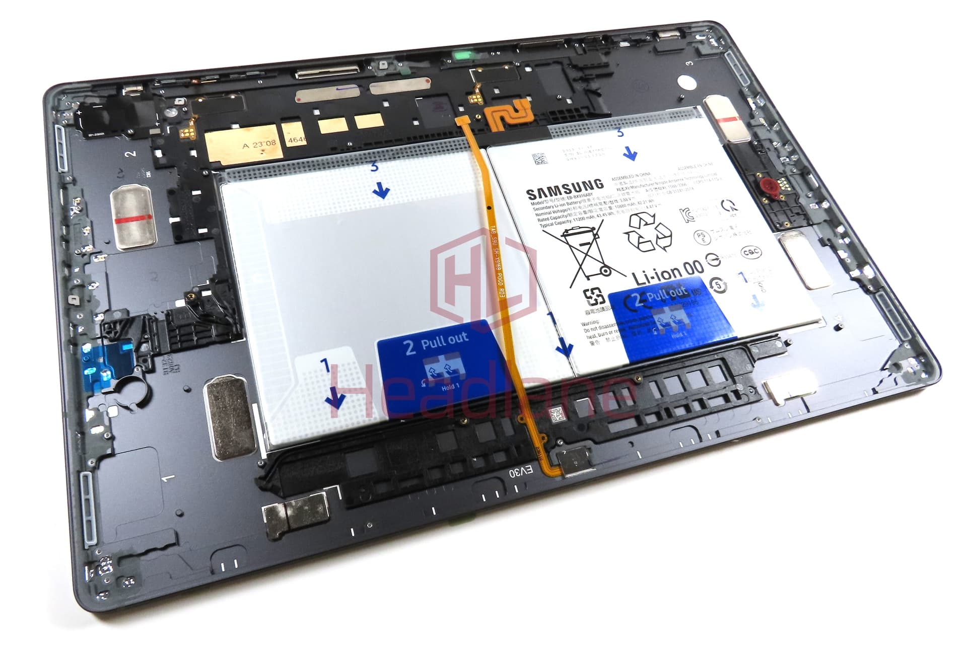 Samsung SM-X910 X916 Galaxy Tab S9 Ultra Back / Battery Cover + Battery (WiFi / 5G) - Graphite - view 2